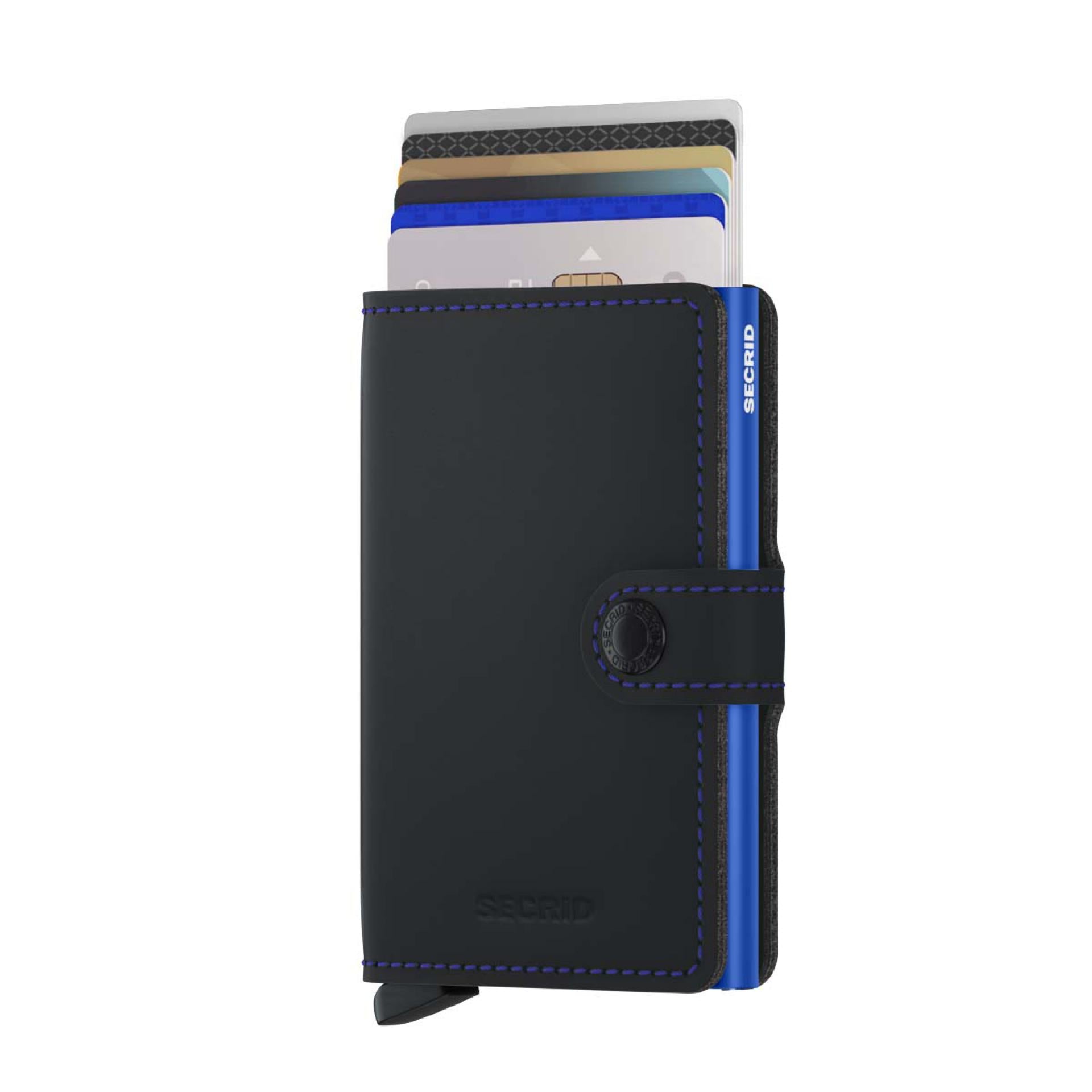 Secrid Miniwallet Matte Black & Blue