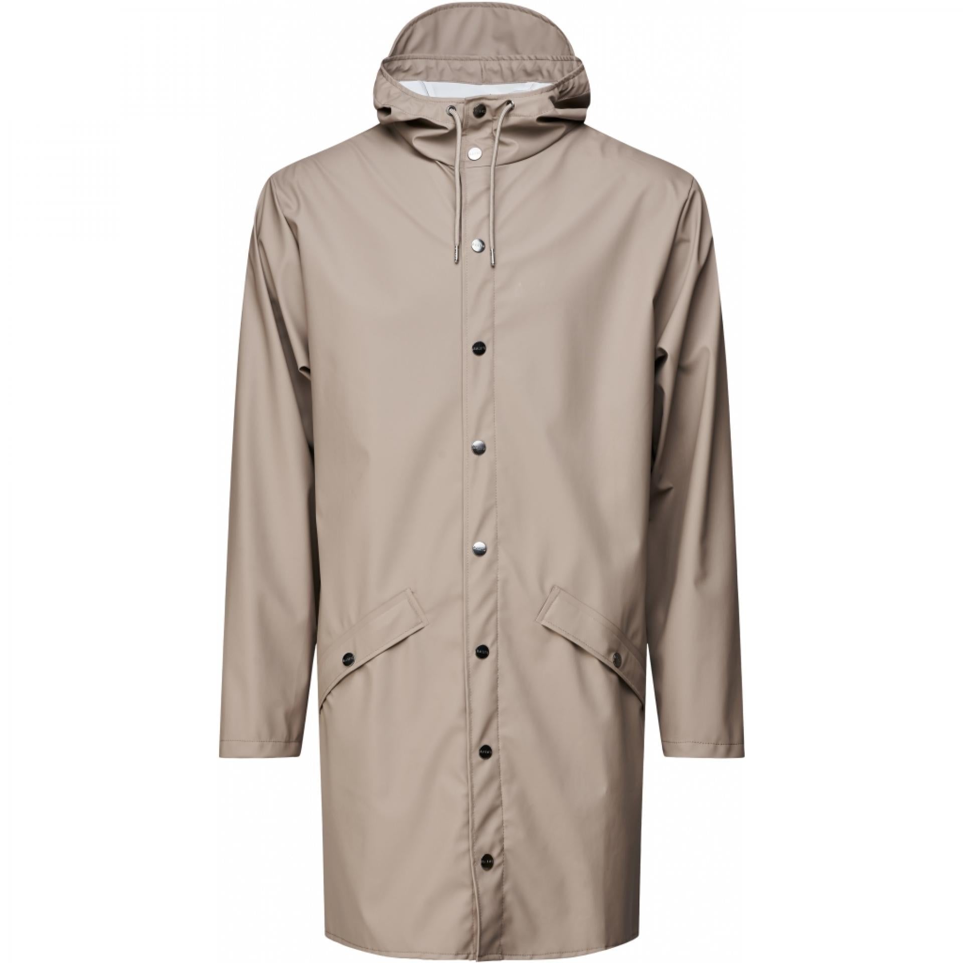 Rains Long Jacket 17 Taupe XS Regenjacke