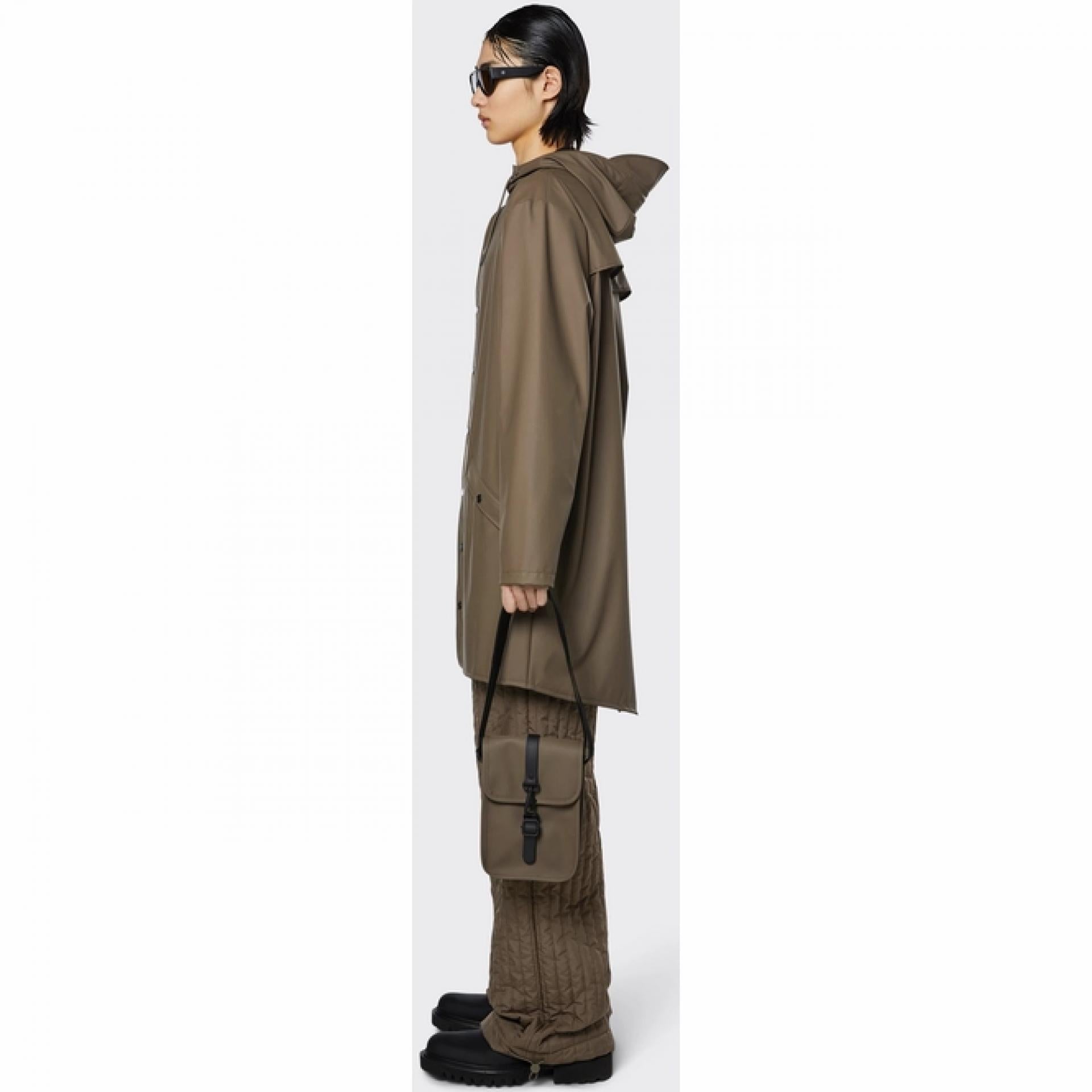 Rains Regenjacke Long Jacket Wood - Variante: XS