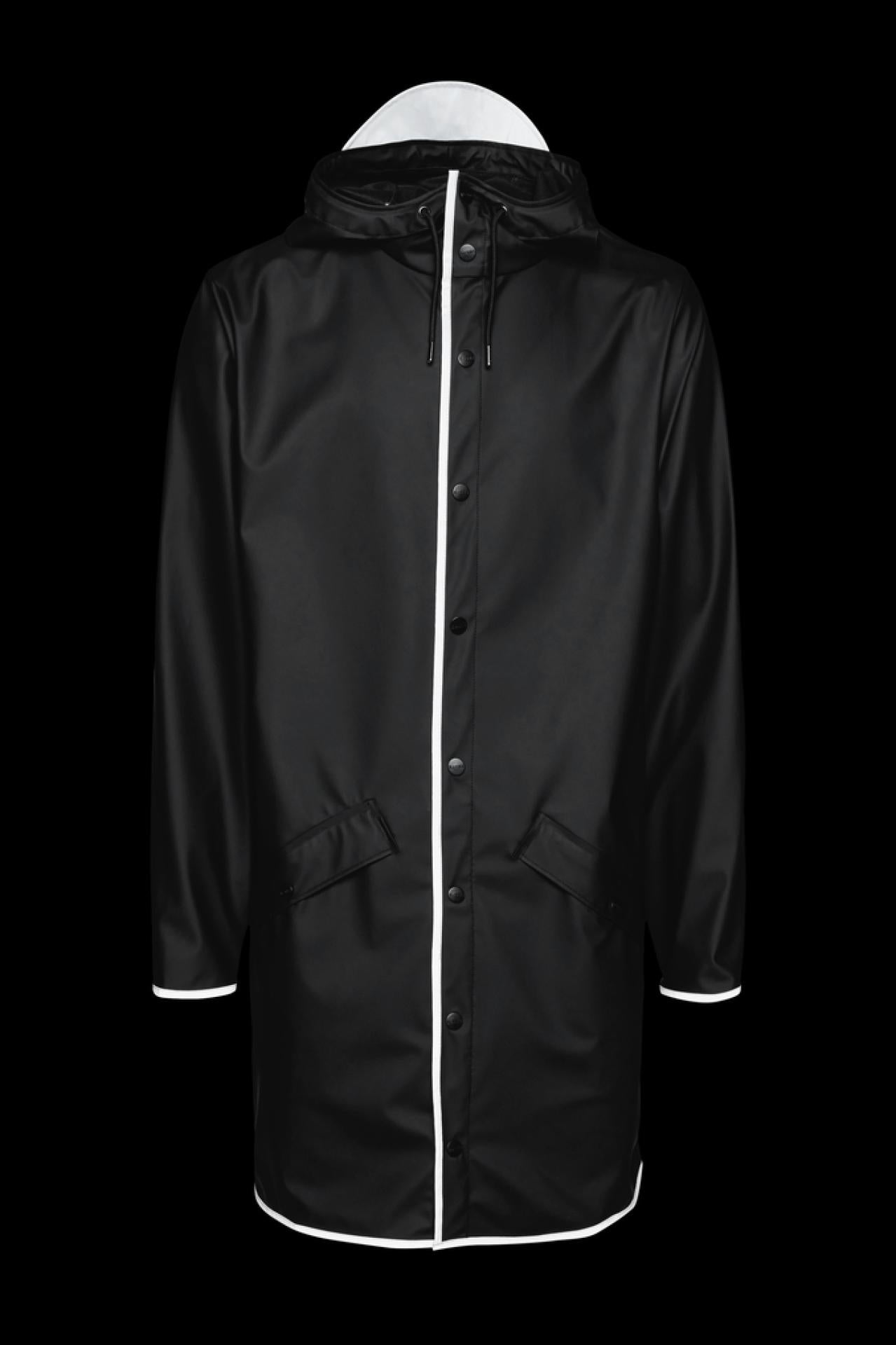 Rains Regenjacke Long Jacket 1202 XXS/XS Black Reflective