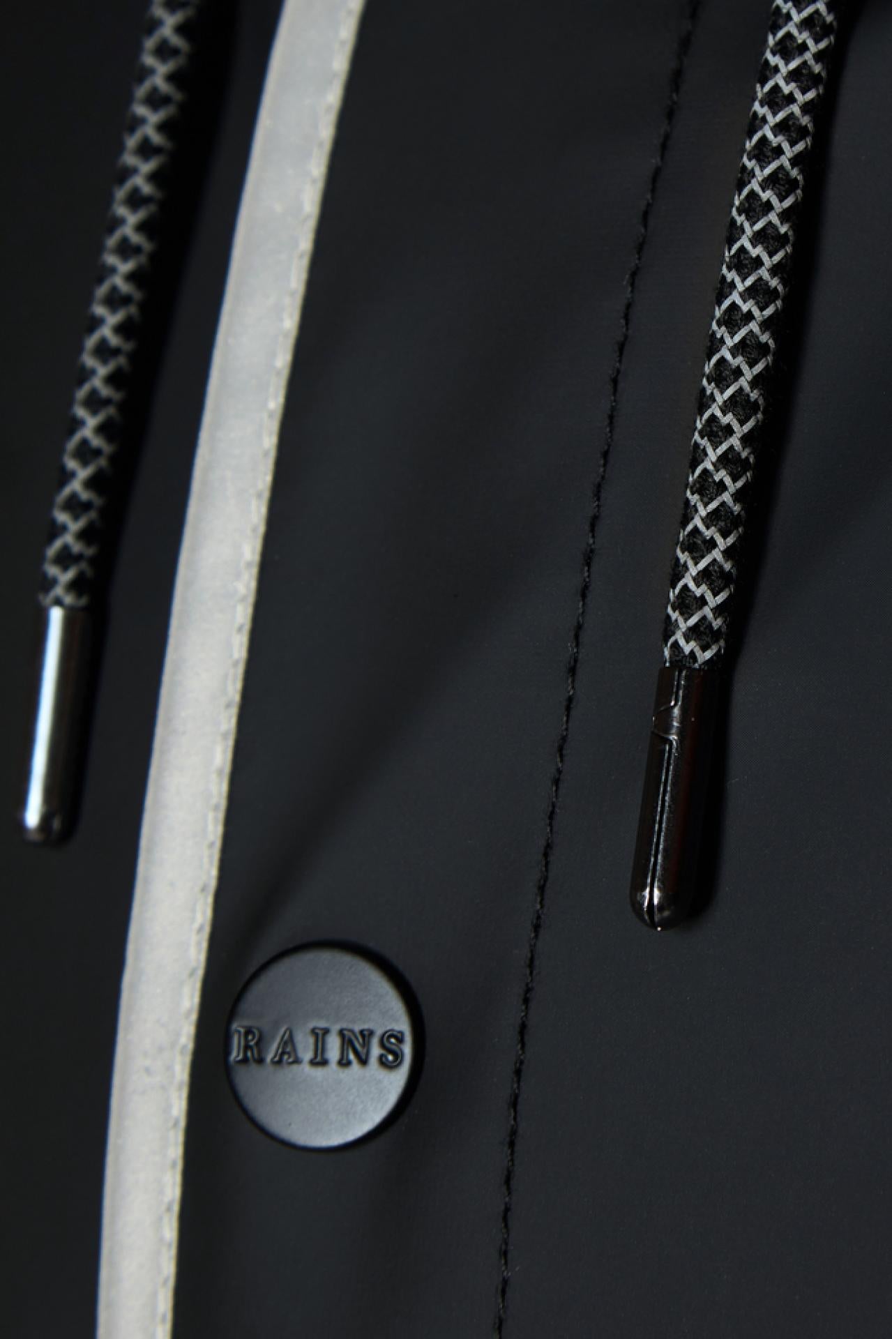 Rains Regenjacke Long Jacket 1202 XXS/XS Black Reflective