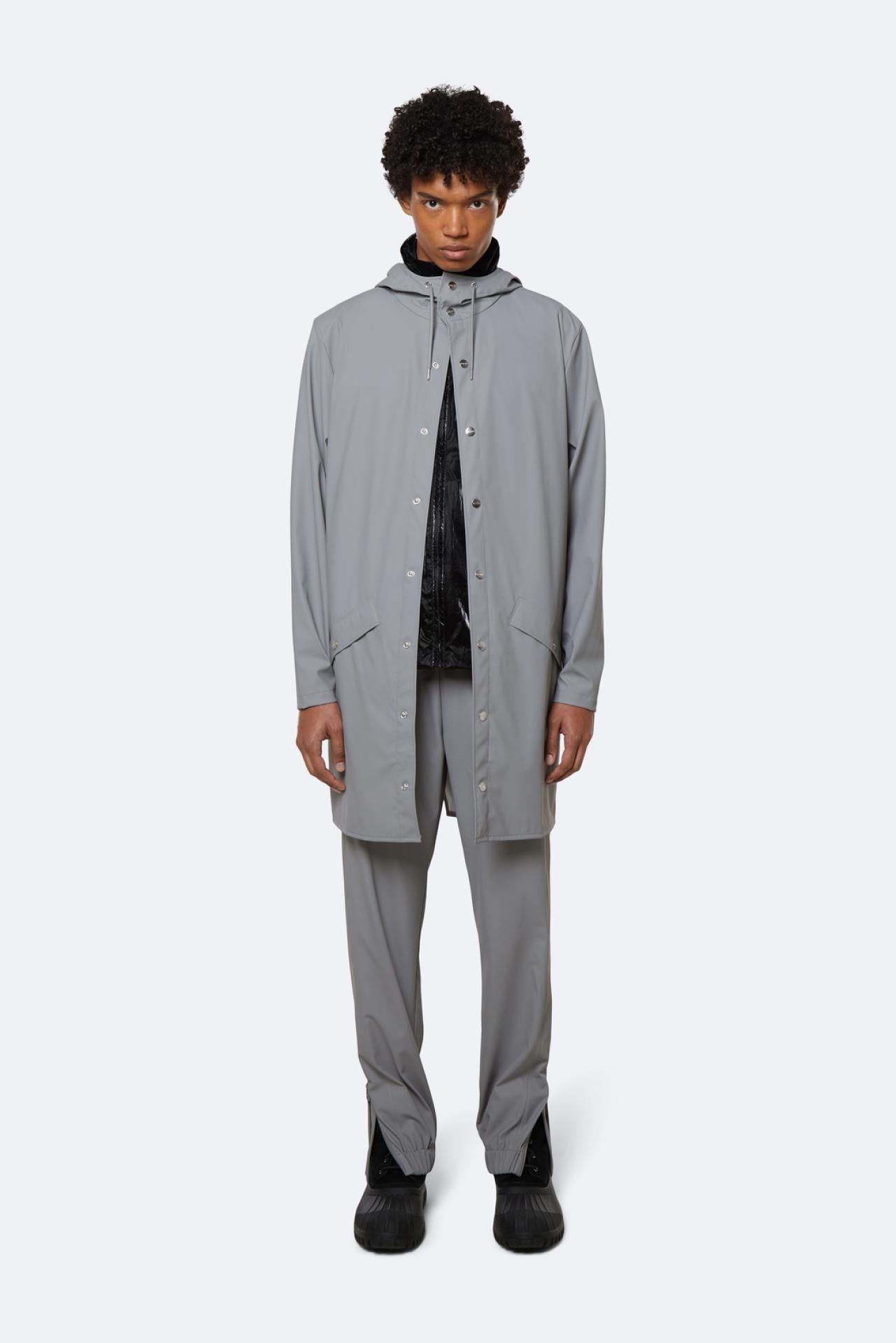 Rains Regenjacke Long Jacket 1202 XXS/XS Rock