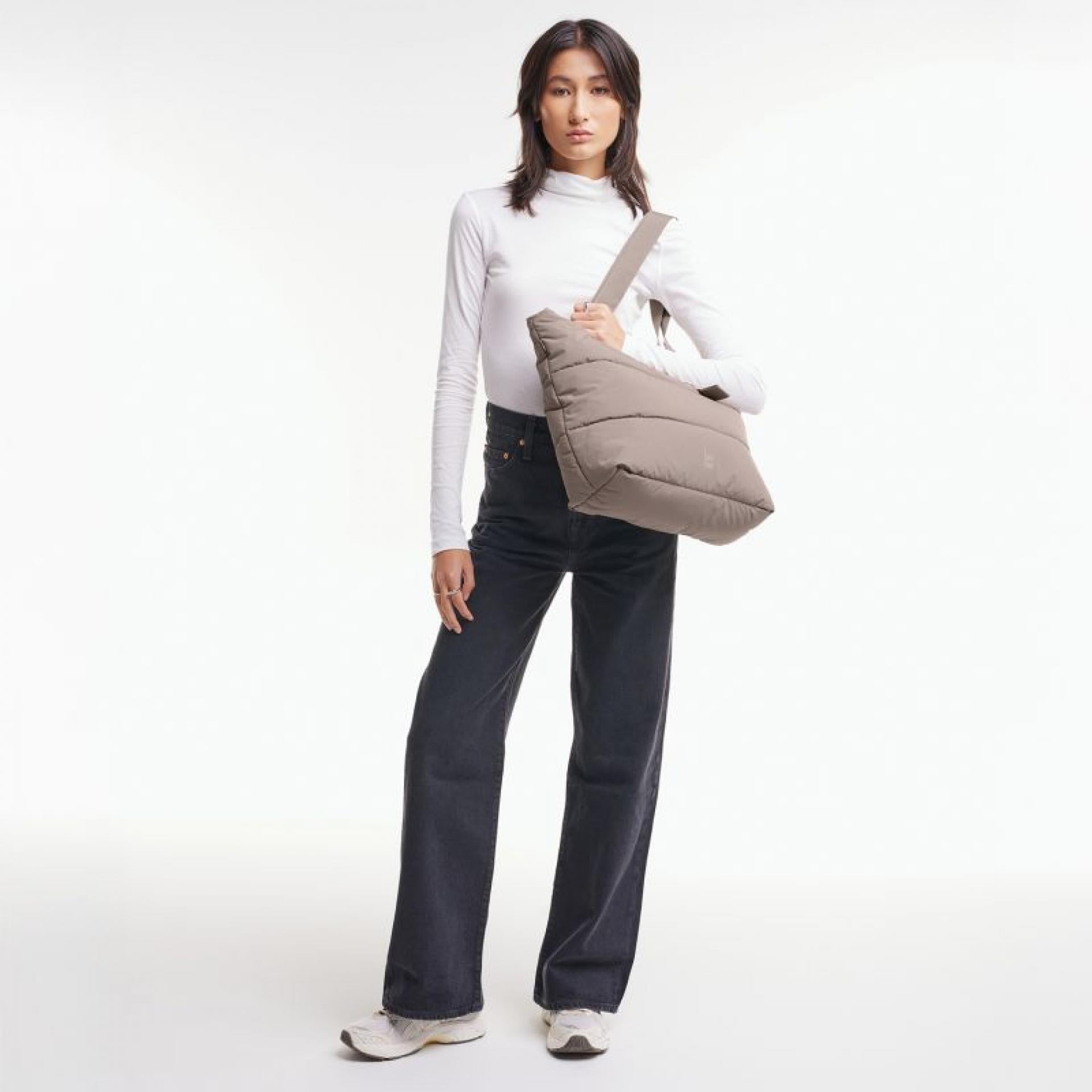 Got Bag Puffer Tote Bag Monochrome oyster