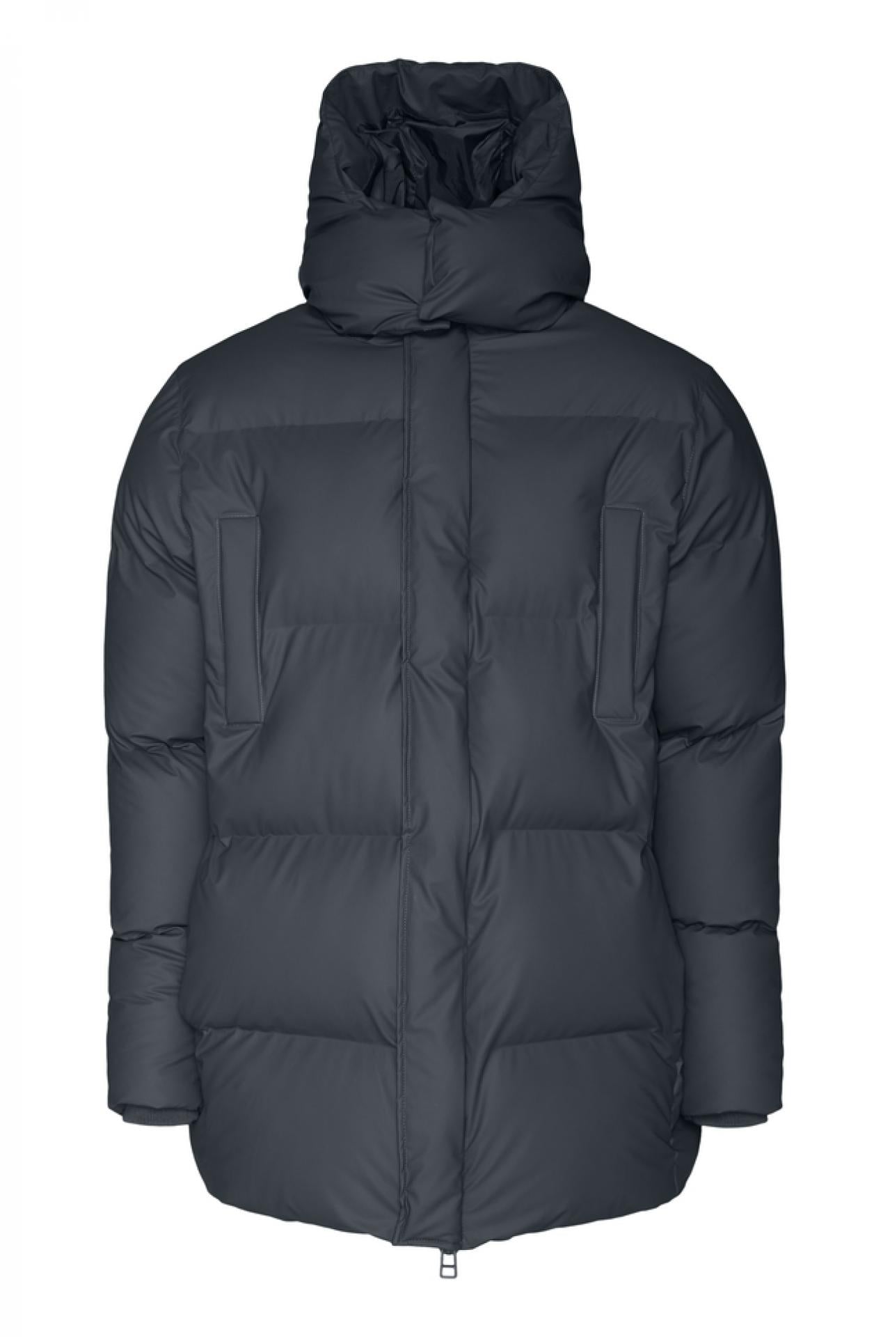 Rains Winterjacke Hooded Puffer Coat M L/XL Slate