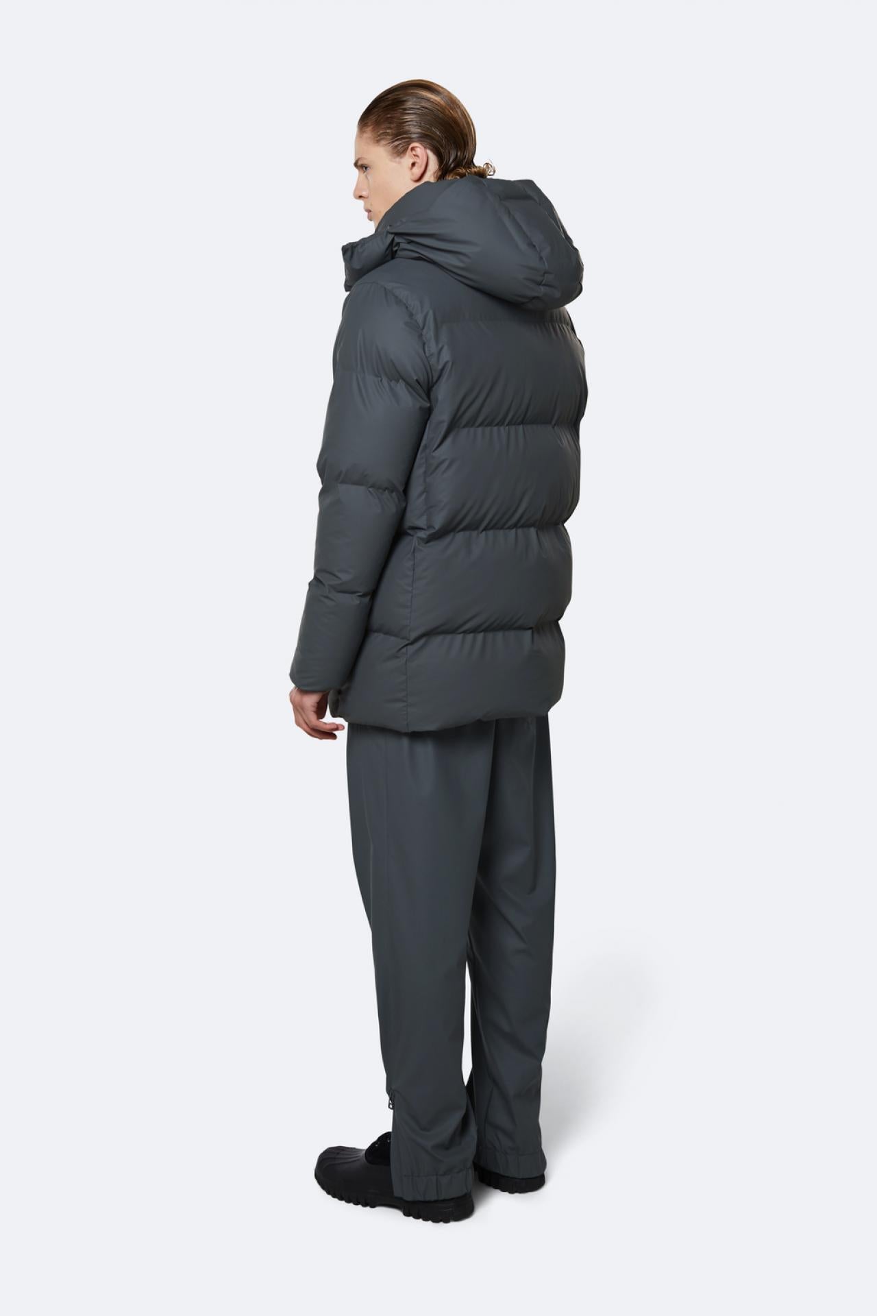 Rains Winterjacke Hooded Puffer Coat M/L Slate