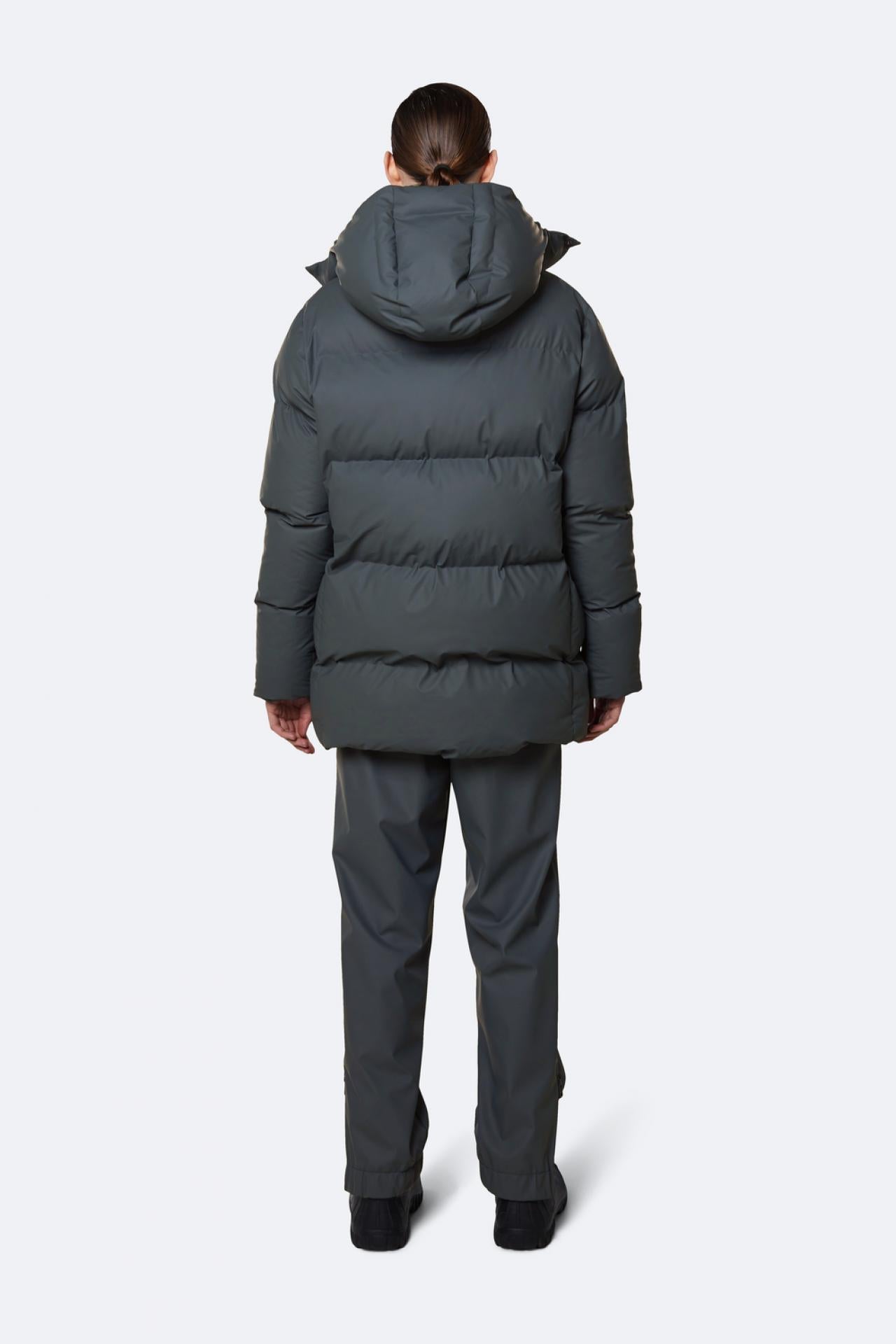 Rains Winterjacke Hooded Puffer Coat M/L Slate