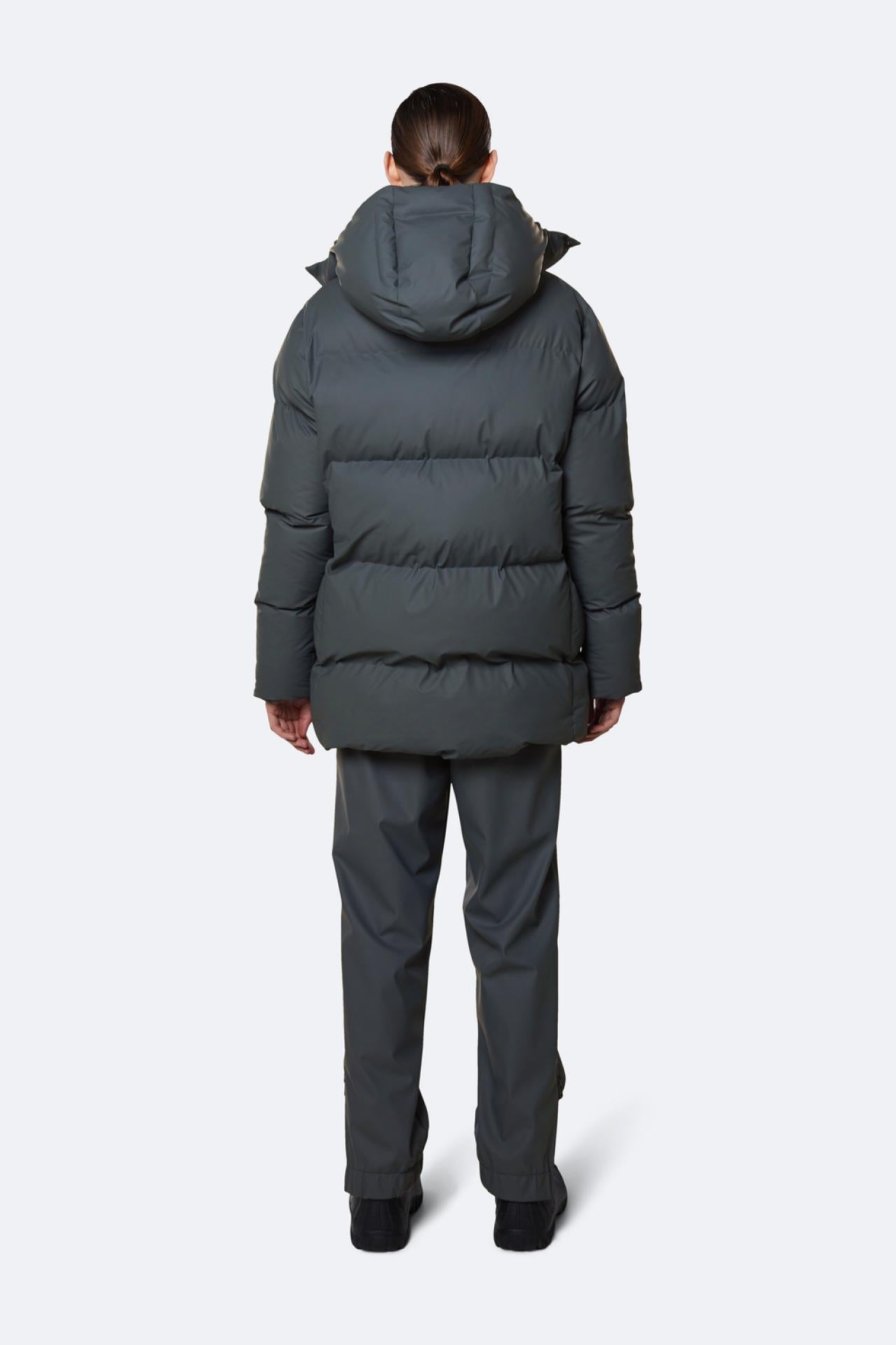 Rains Winterjacke Hooded Puffer Coat M/L Slate