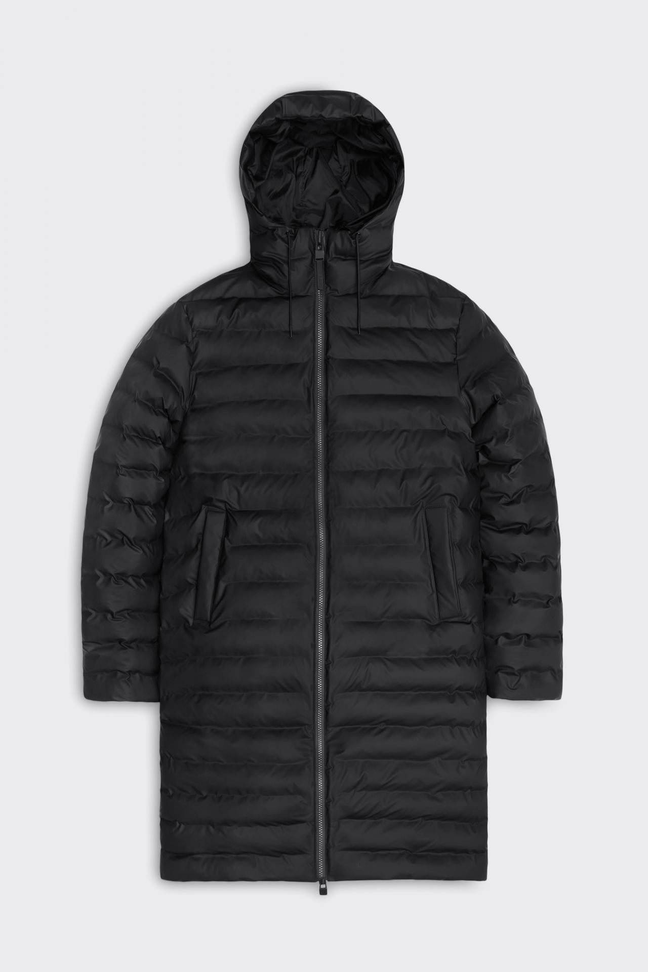 Rains Lohja Longer Puffer Jacket Schwarz - Größe: M