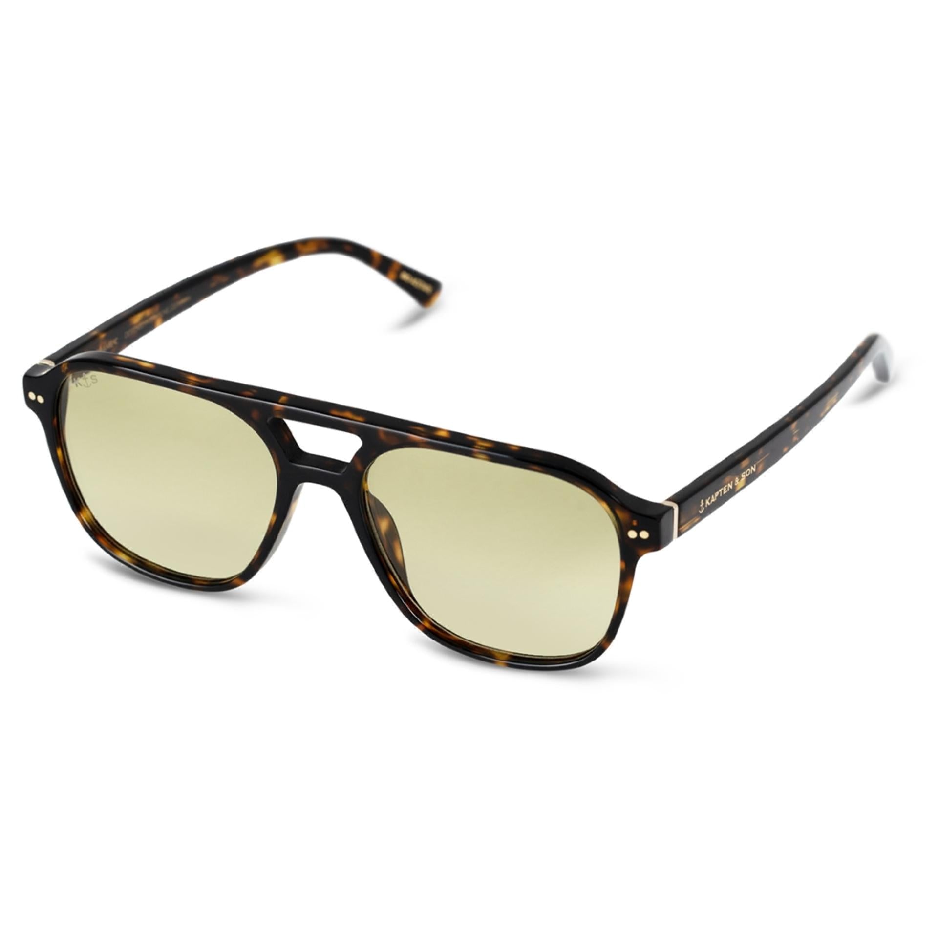 Kapten & Son Sonnenbrille Zurich Oversize Dark Tortoise Green