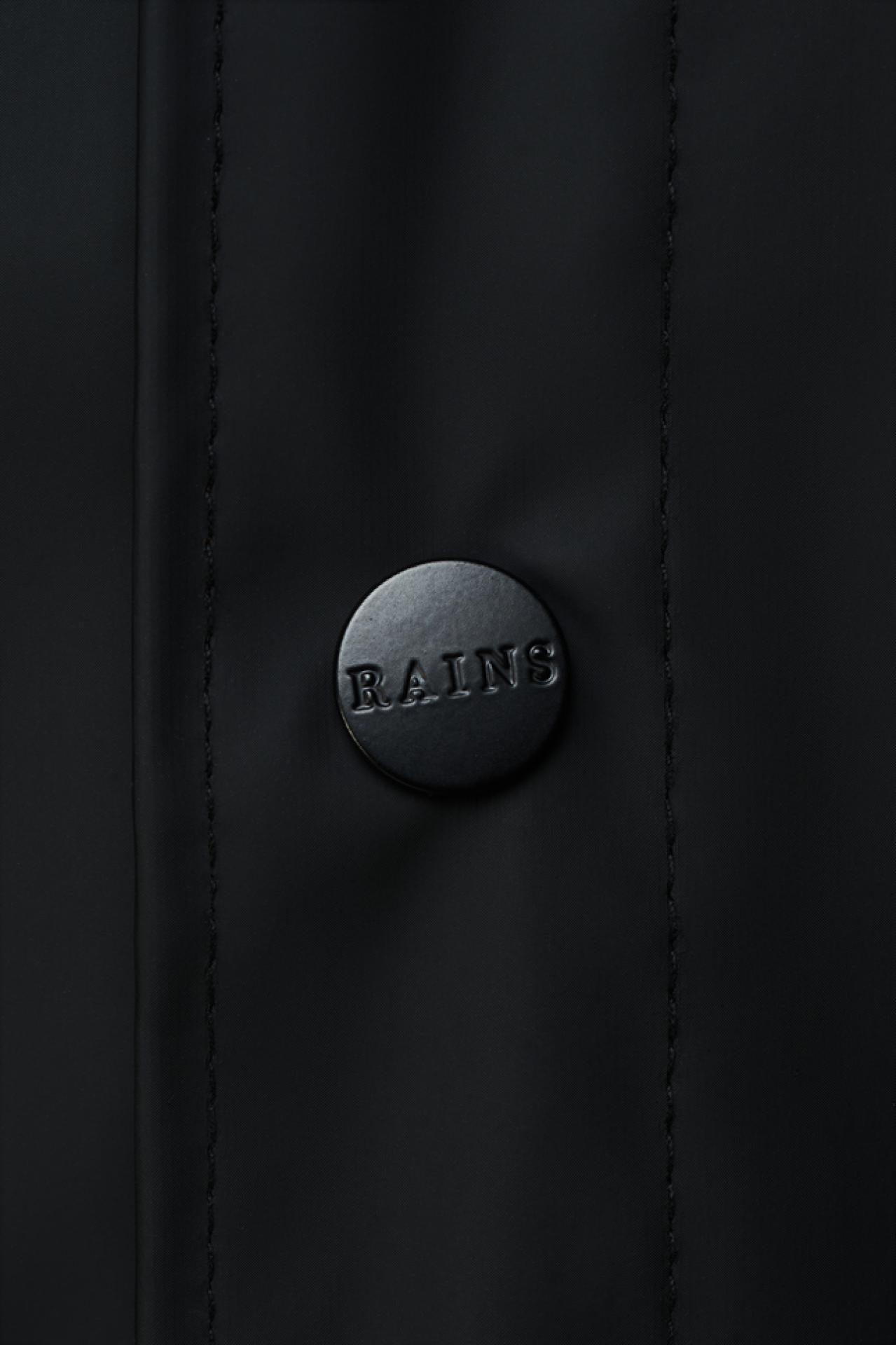 Rains Regenjacke Longer Jacket 1836 Black - Größe: XS/S