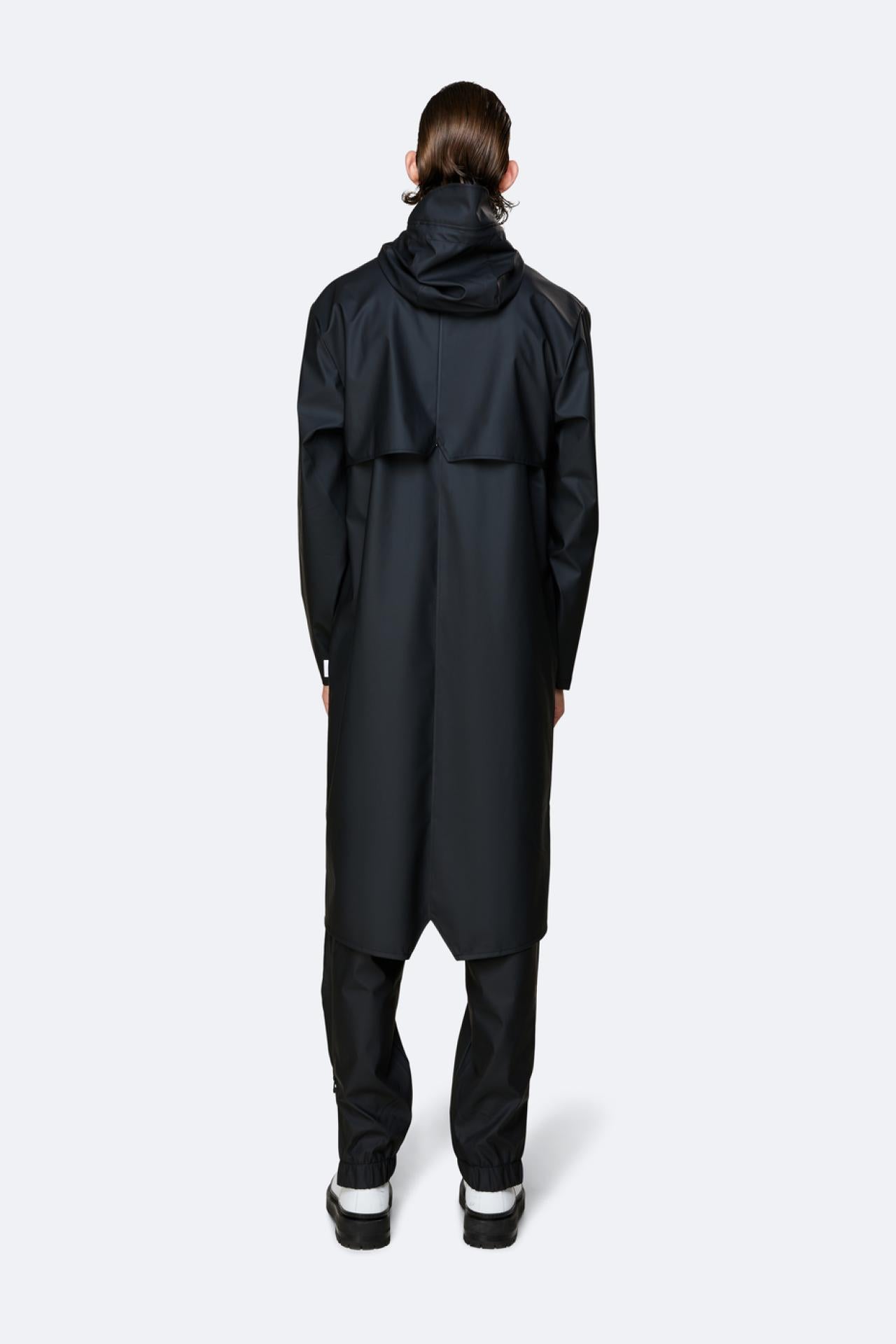 Rains Regenjacke Longer Jacket 1836 Black - Größe: XS/S