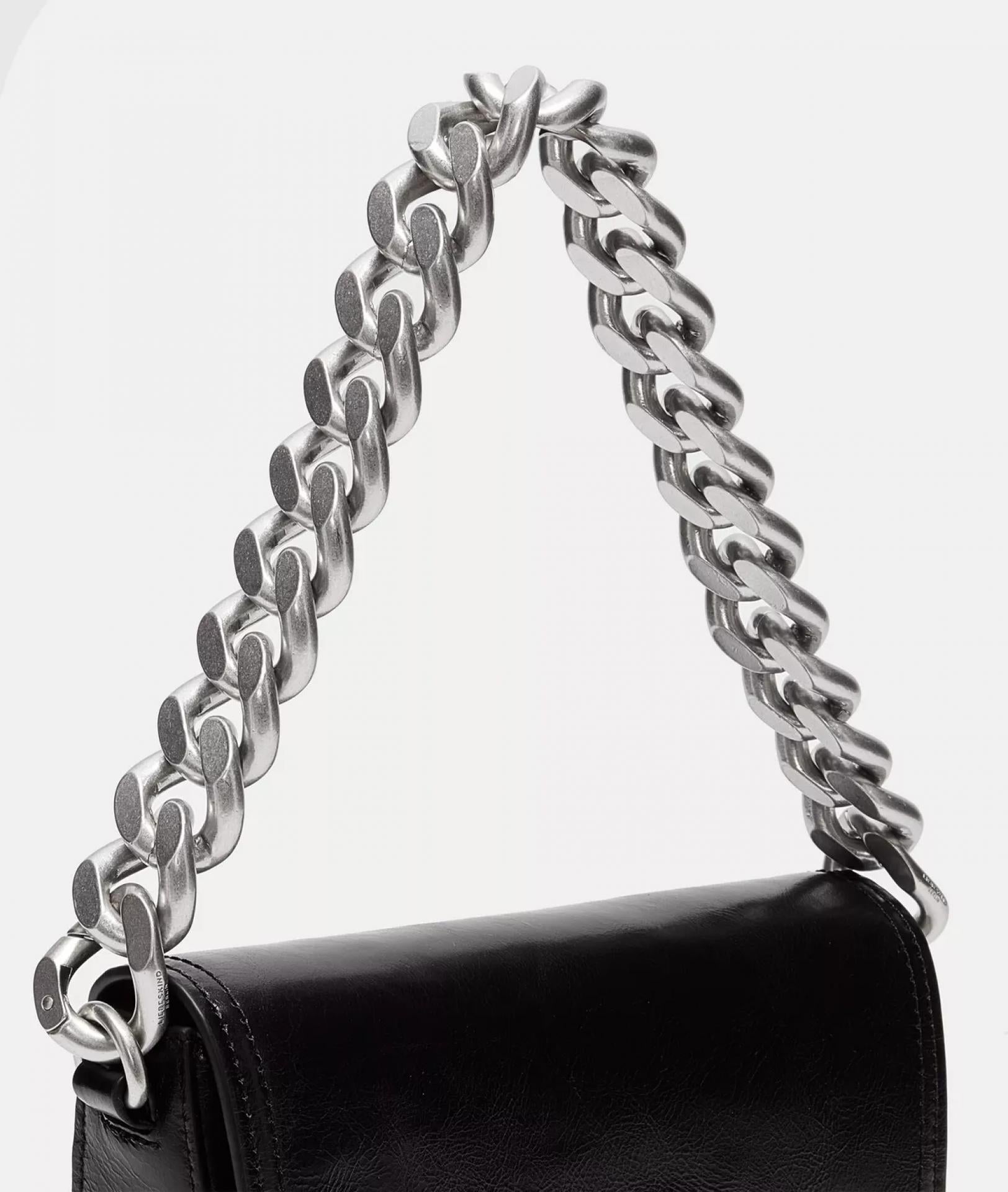 Liebeskind Berlin Schultergurts kurz STRAP 4 MILA CHAIN - Farbe: New Black Silver