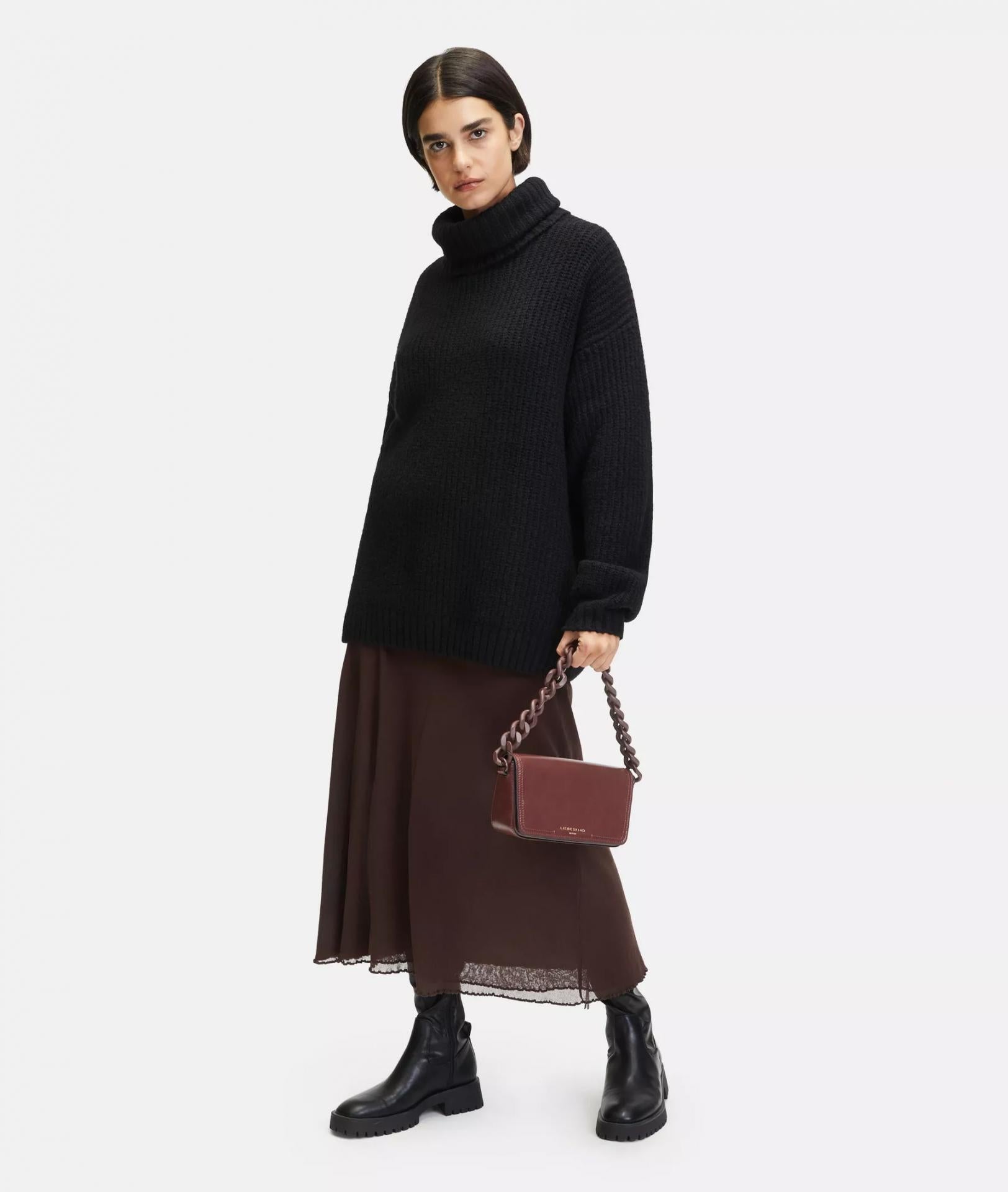 Liebeskind Berlin Schultergurts kurz STRAP 4 MILA CHAIN - Farbe: Chianti