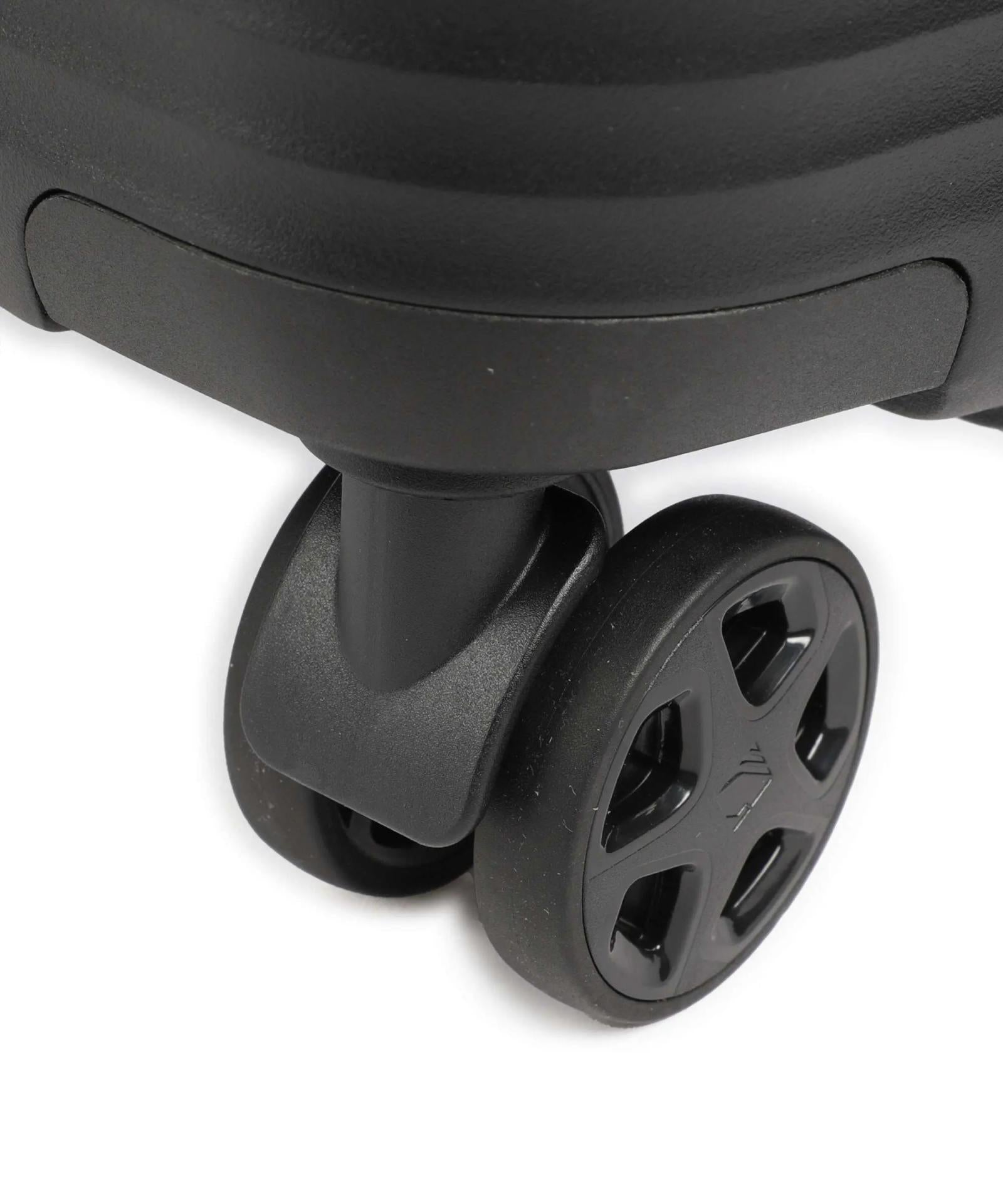 Travelite Hardgepäck Koffer 8 W Trolley AIR STRIPE xS 55cm x 35cm slim 37l Black