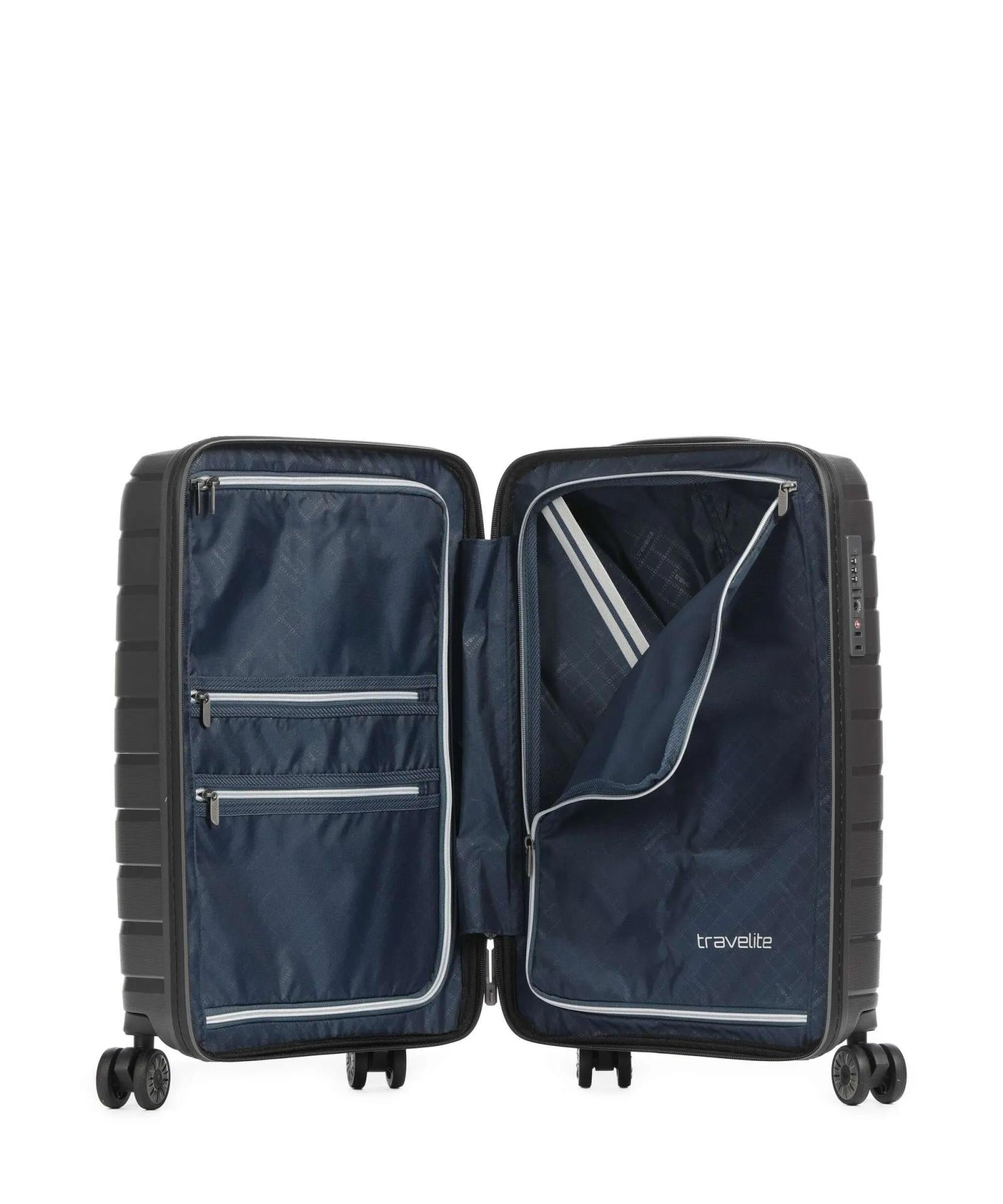 Travelite AIR BASE Trolley 4w S Slim Anthracite 35x55x25 cm