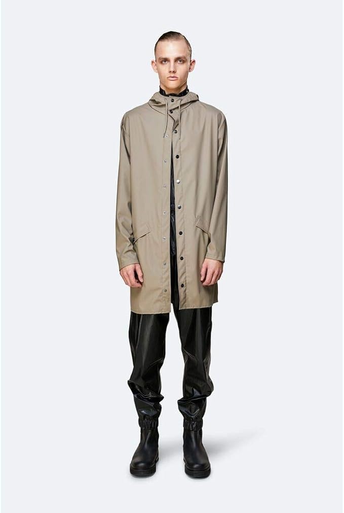 Rains Regenjacke Long Jacket Taupe