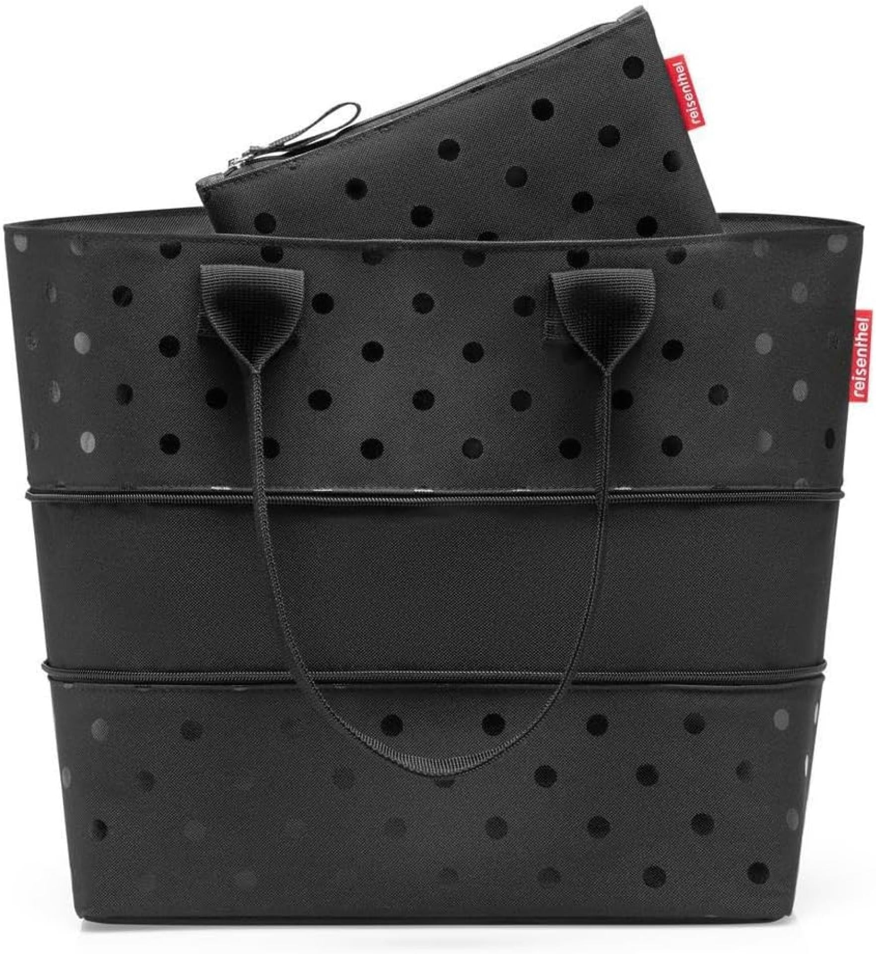 Reisenthel shopper e1 set #1 glossy dots black