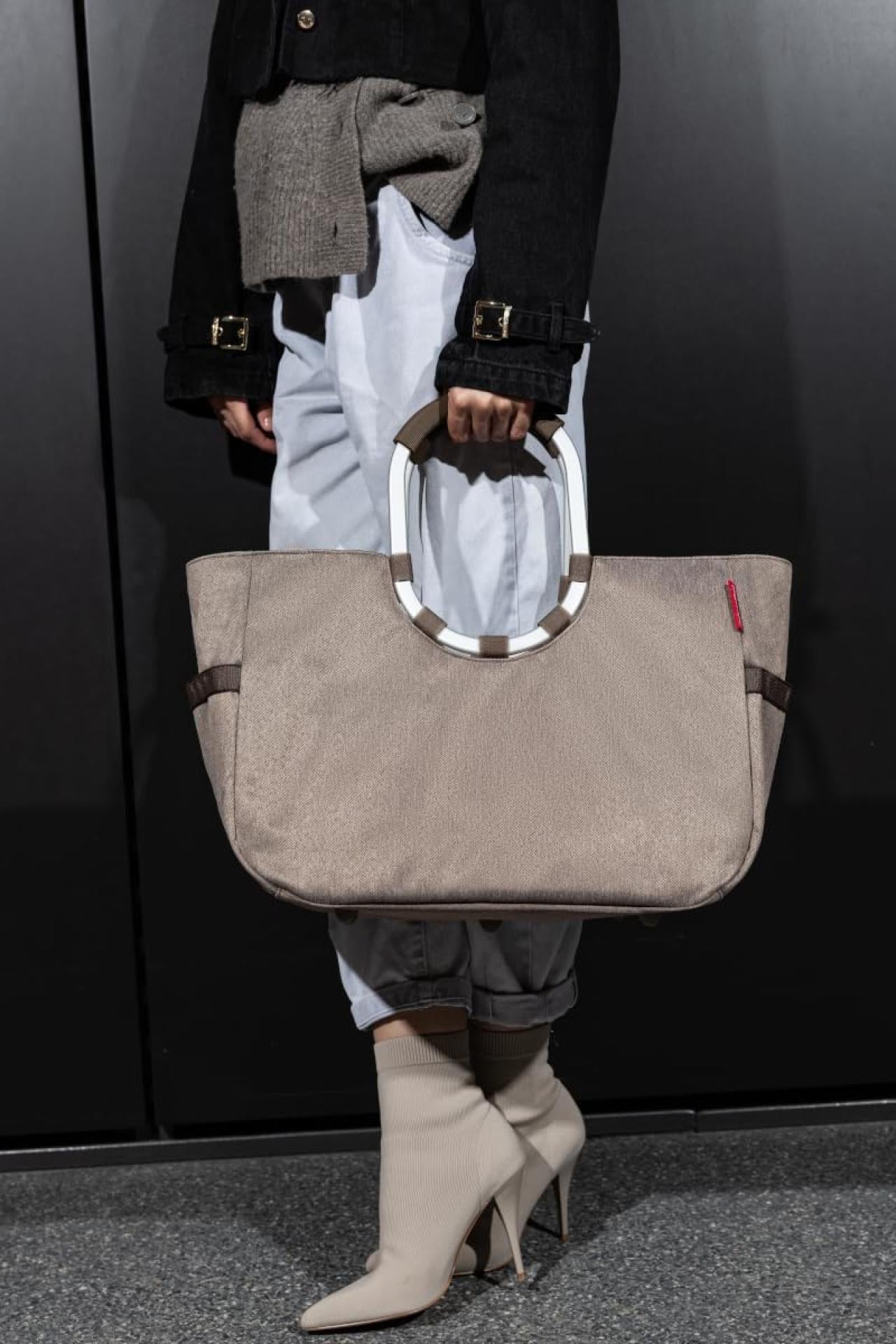 Reisenthel Einkaufskorb loopshopper L Kunstfaser herringbone mokka (OR6054)