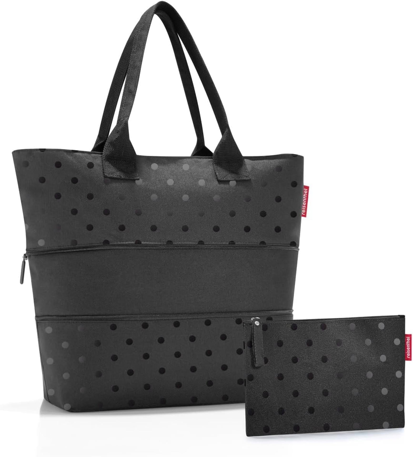 Reisenthel shopper e1 set #1 glossy dots black
