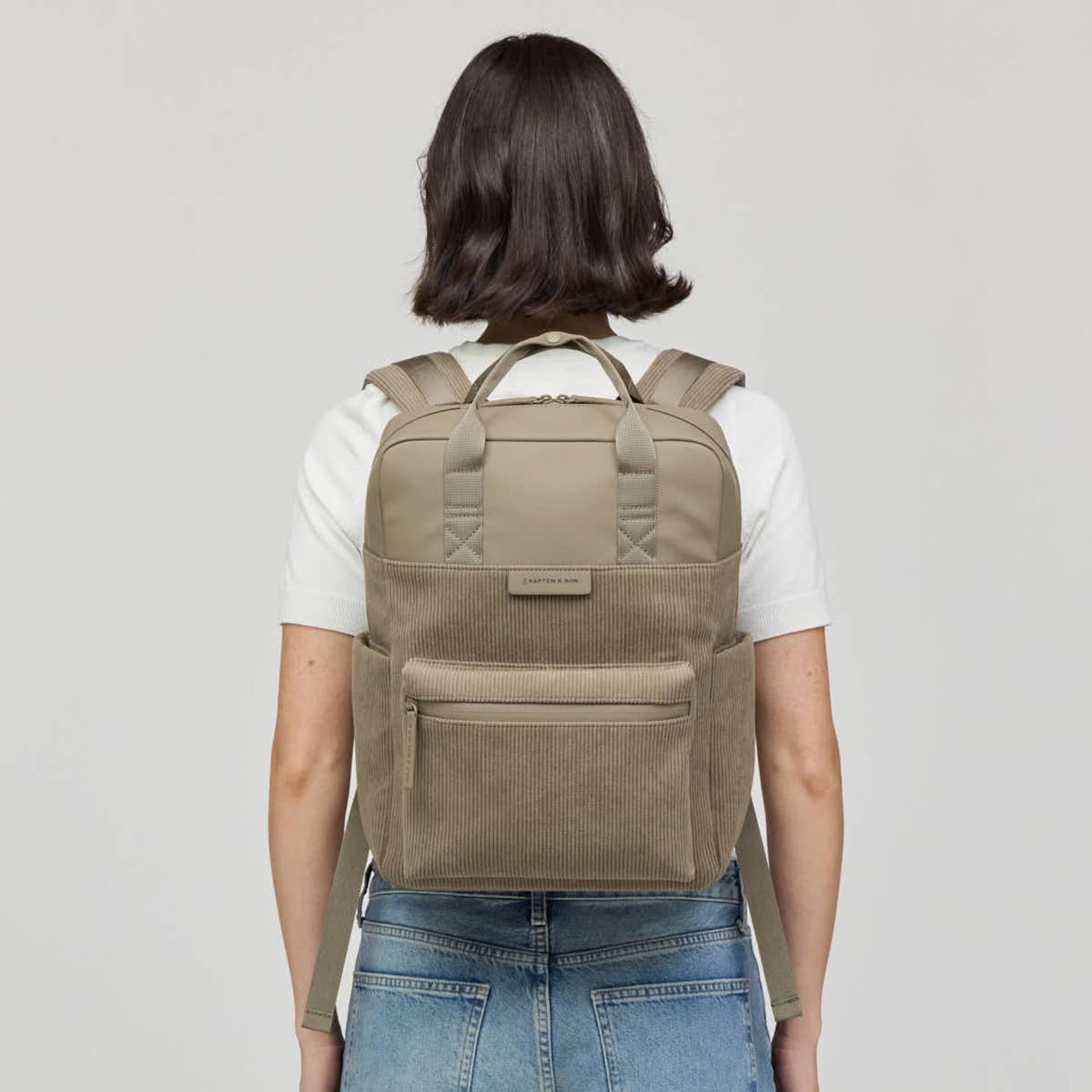 Kapten& Son Bergen Pro Rucksack Cord Dusty Khaki