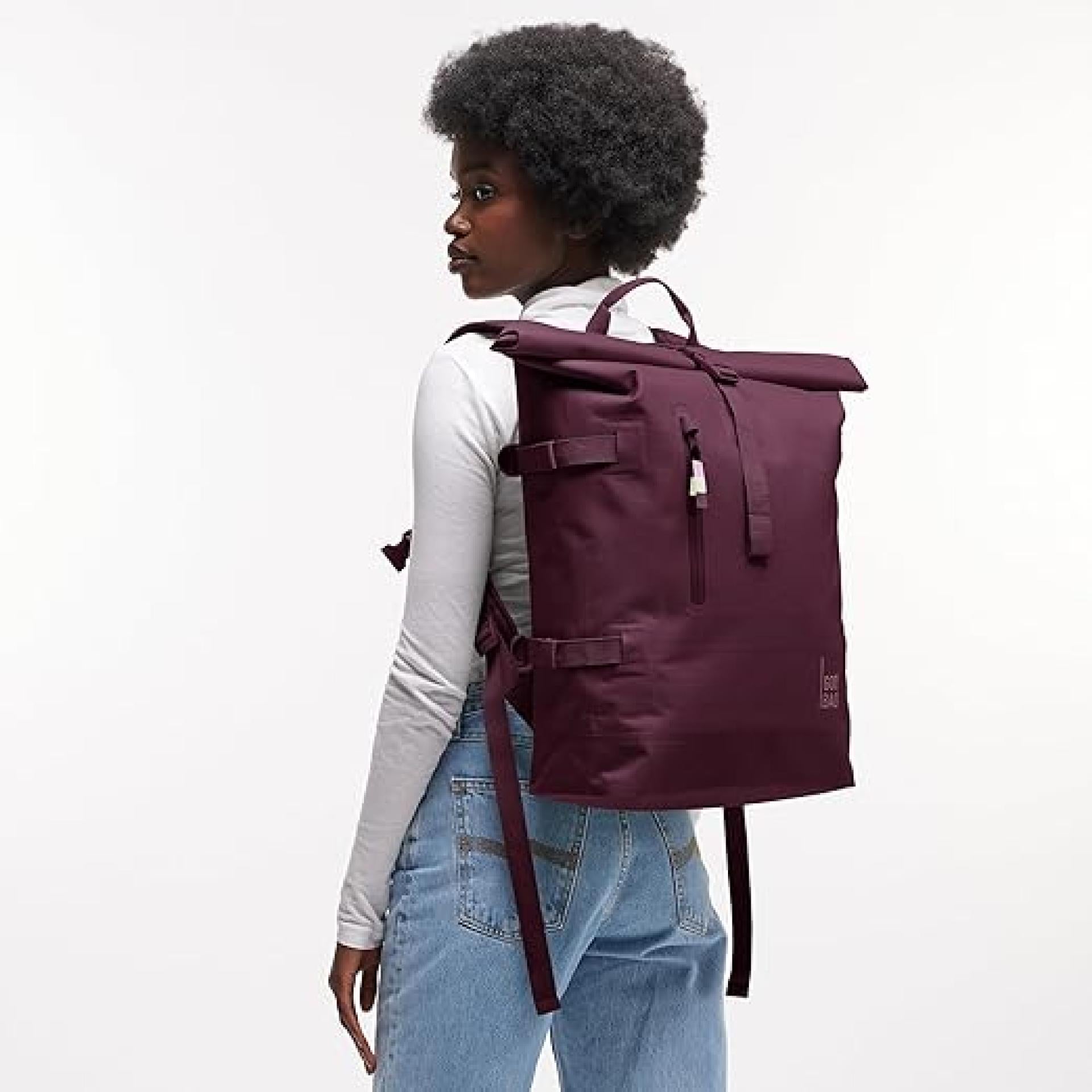 GOT BAG Rucksack Rolltop 2.0 | Laptop Rucksack wasserdicht mit Herausnehmbarer 15,6 Laptoptasche | 31 Liter Füllvolumen Rollrucksack kraken bordeaux