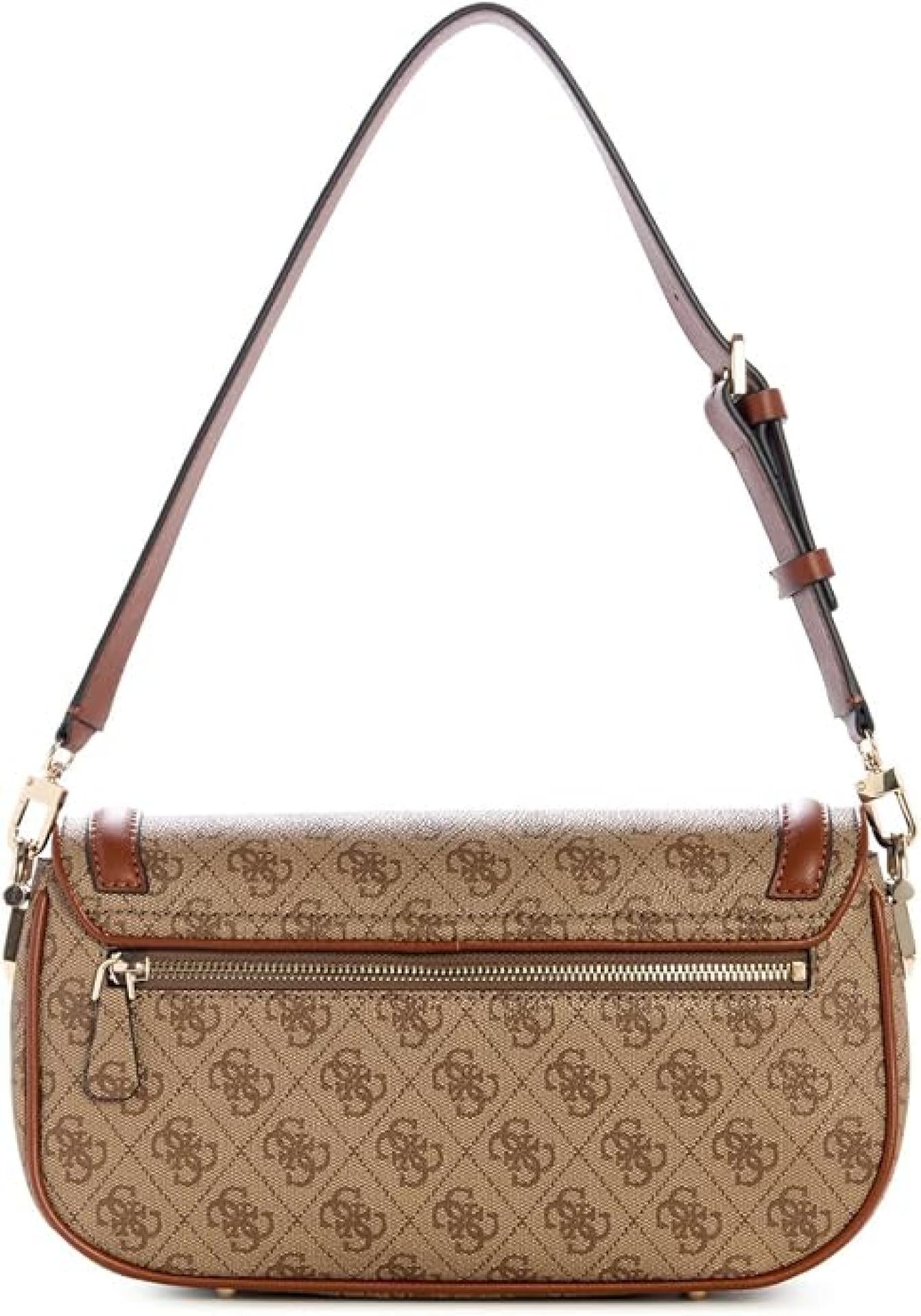 GUESS DEA FLAP SHOULDE BAG LATTE LOGO