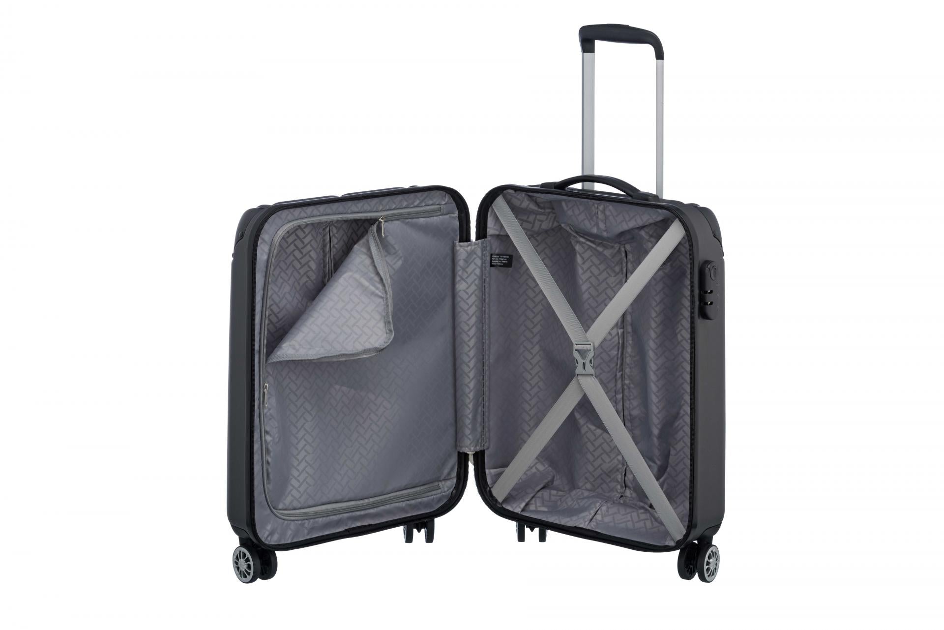 Travelite Koffer City Hartschale Anthrazit 4-Rad S Handgepäck