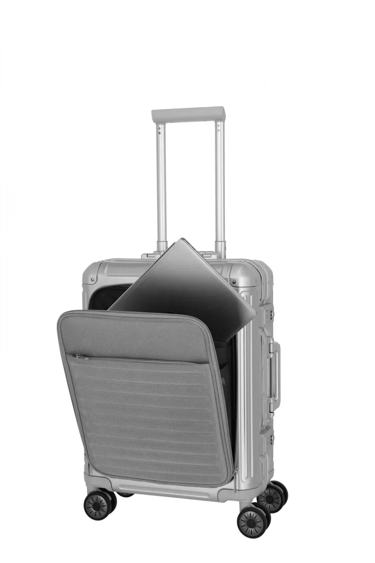 TRAVELITE NEXT 4w Trolley S mit Vortasche - Variante: Silber