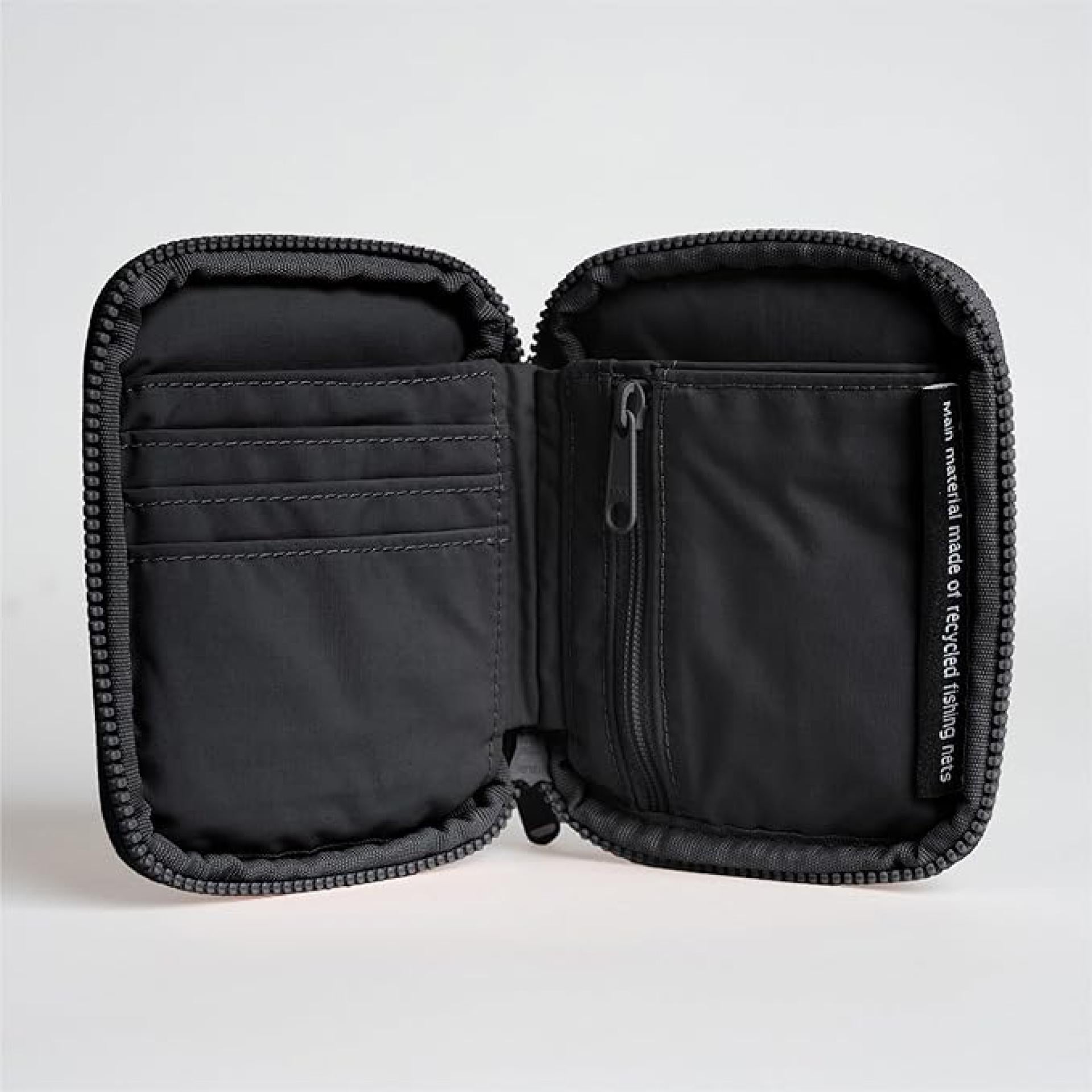 GOT BAG Geldbörse Damen Wallet 01 Portemonnaie klein mit Münzfach & Platz für Karten Black