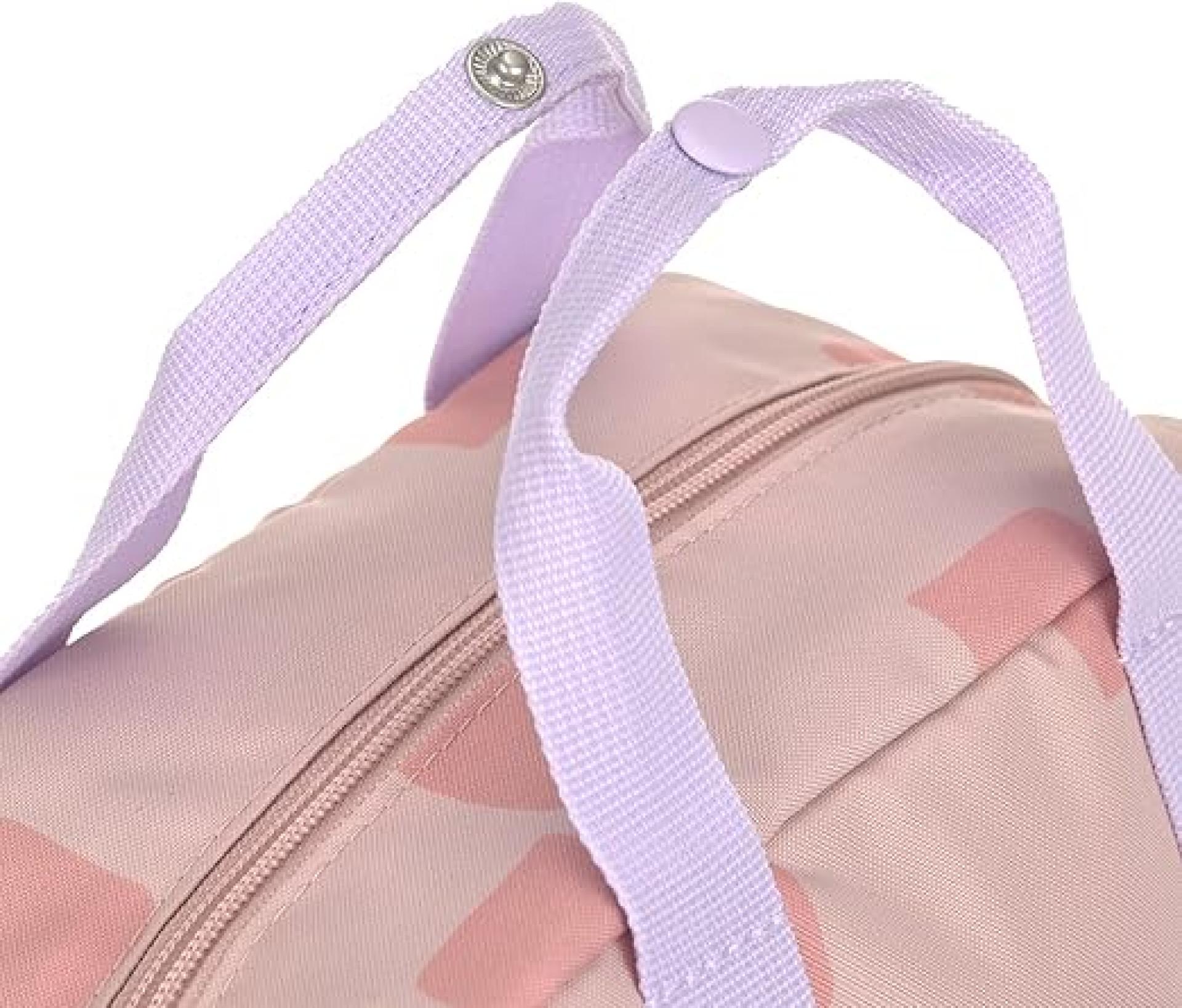 LÄSSIG Kinderrucksack mit Brustgurt Kindergartentasche Kindergartenrucksack 28 cm, 7 Liter, 3 Jahre/Mini Square Backpack Pattern Party rosa