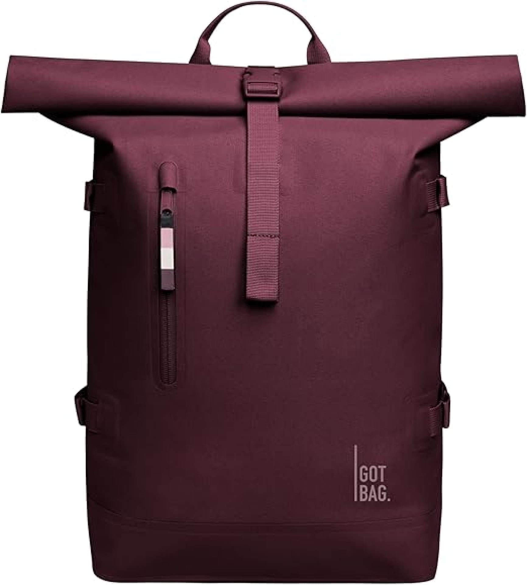 GOT BAG Rucksack Rolltop 2.0 | Laptop Rucksack wasserdicht mit Herausnehmbarer 15,6 Laptoptasche | 31 Liter Füllvolumen Rollrucksack kraken bordeaux