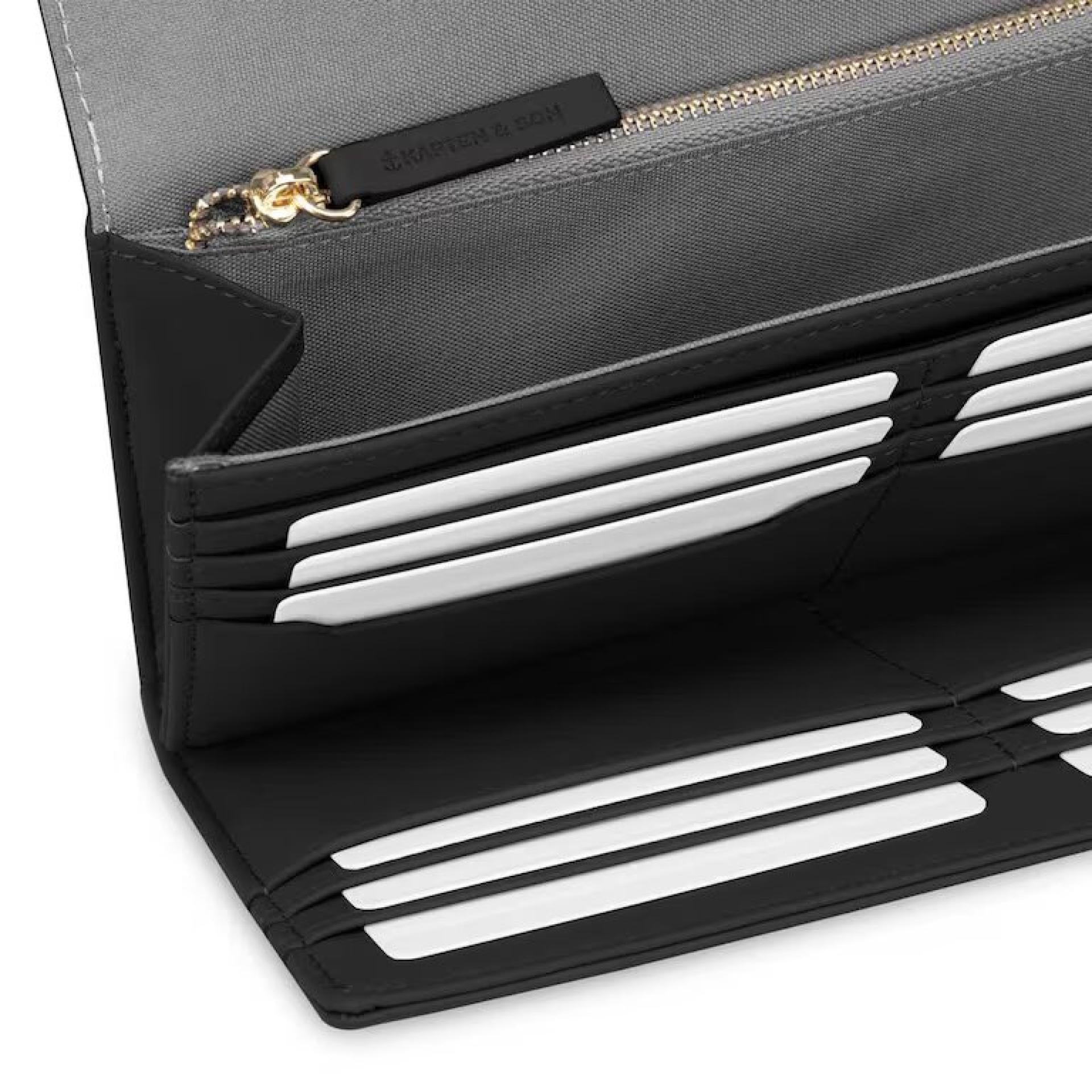 Kapten & Son Geldbörse Triomphe All Black