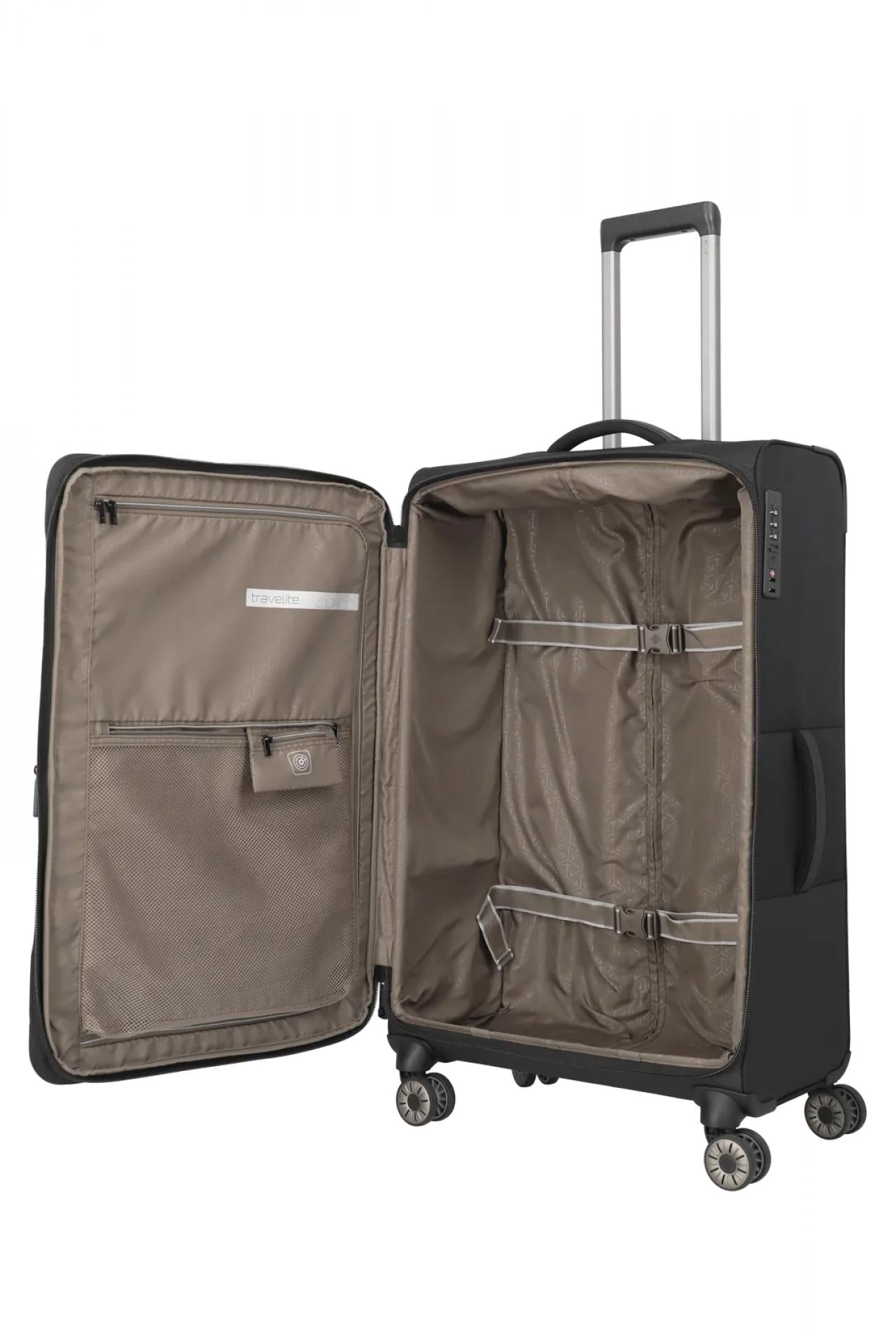Travelite CROSSLITE 5.0 4w Trolley L Schwarz