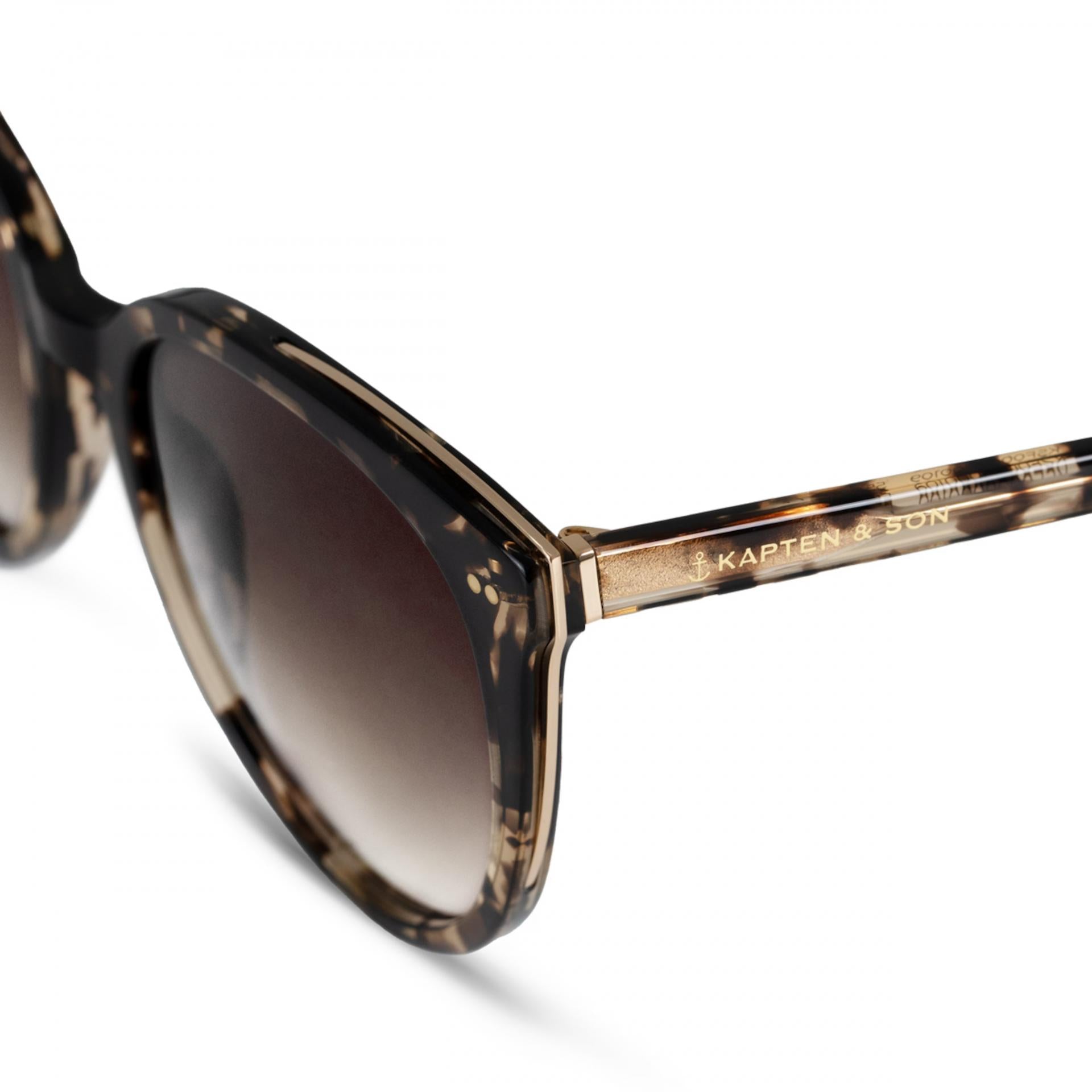 Kapten and Son Sonnenbrille Manhattan Crystal Tortoise Brown