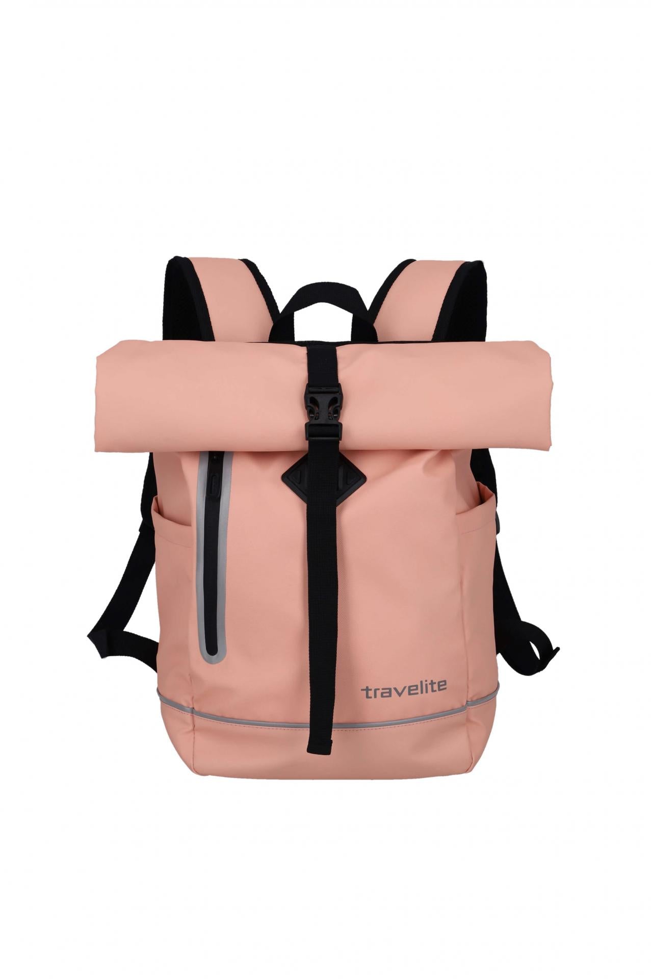 Travelite Rucksack Basics Roll-Up Plane Pastel Peach