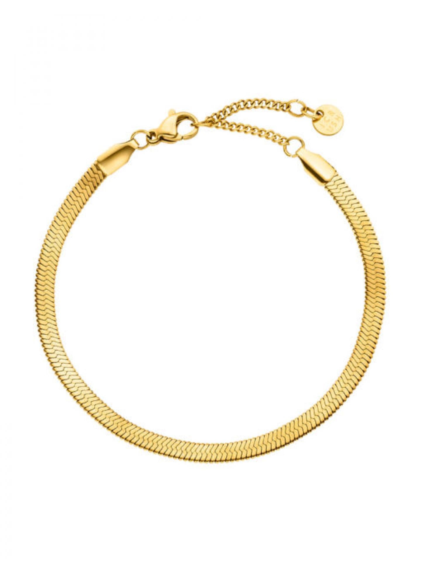 ICrush Armband Wide Sleek Edelstahl 18K Gelbgold vergoldet 16,5 cm 18 cm -20