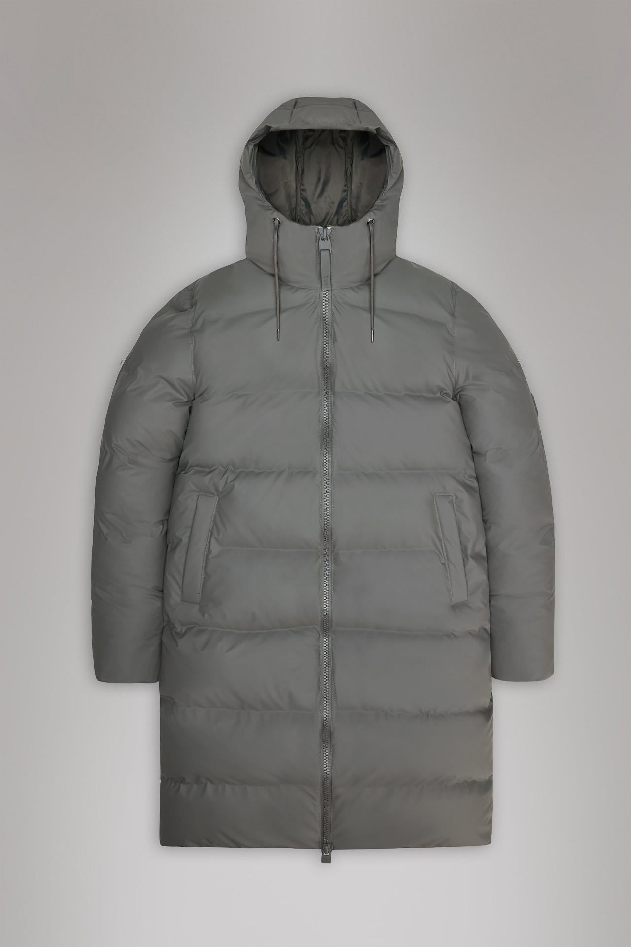 Rains Alta Long Puffer Winterjacke - Farbe: Grey - Variante: S