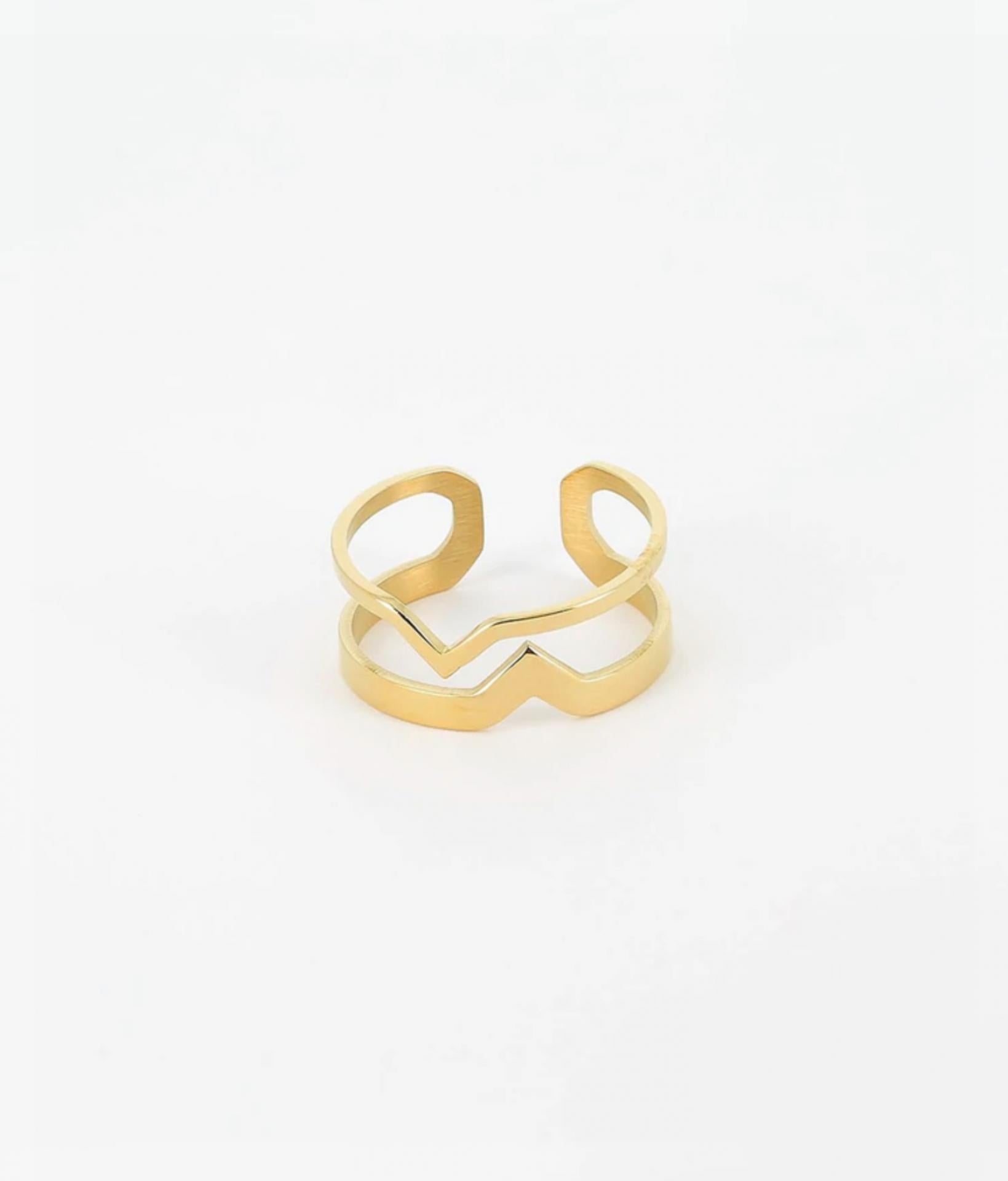 Zag Bijoux Ring Wave Gold