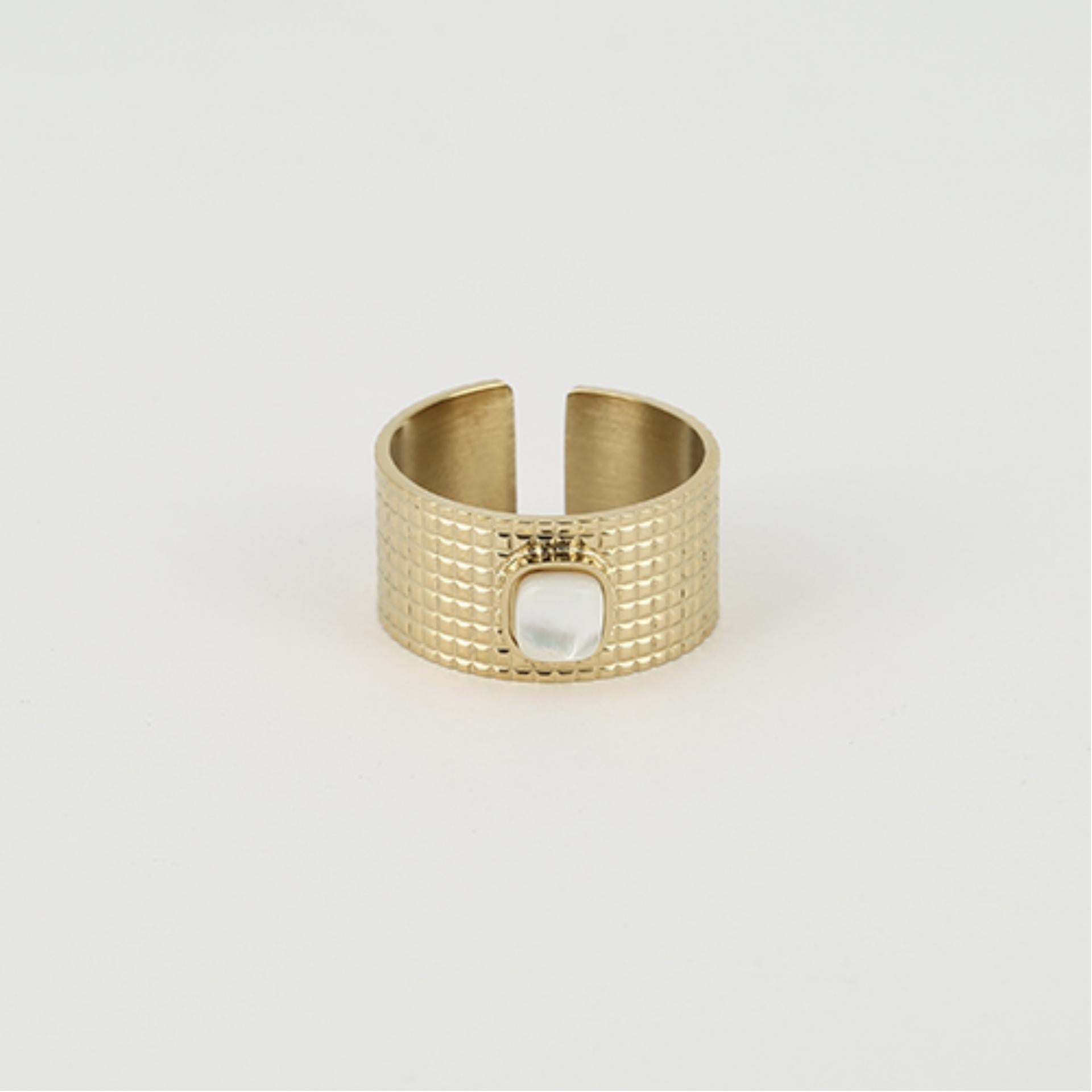 Zag Bijoux Ring Cassandra gold dreifach mit Afrikanischen Türkis Stein