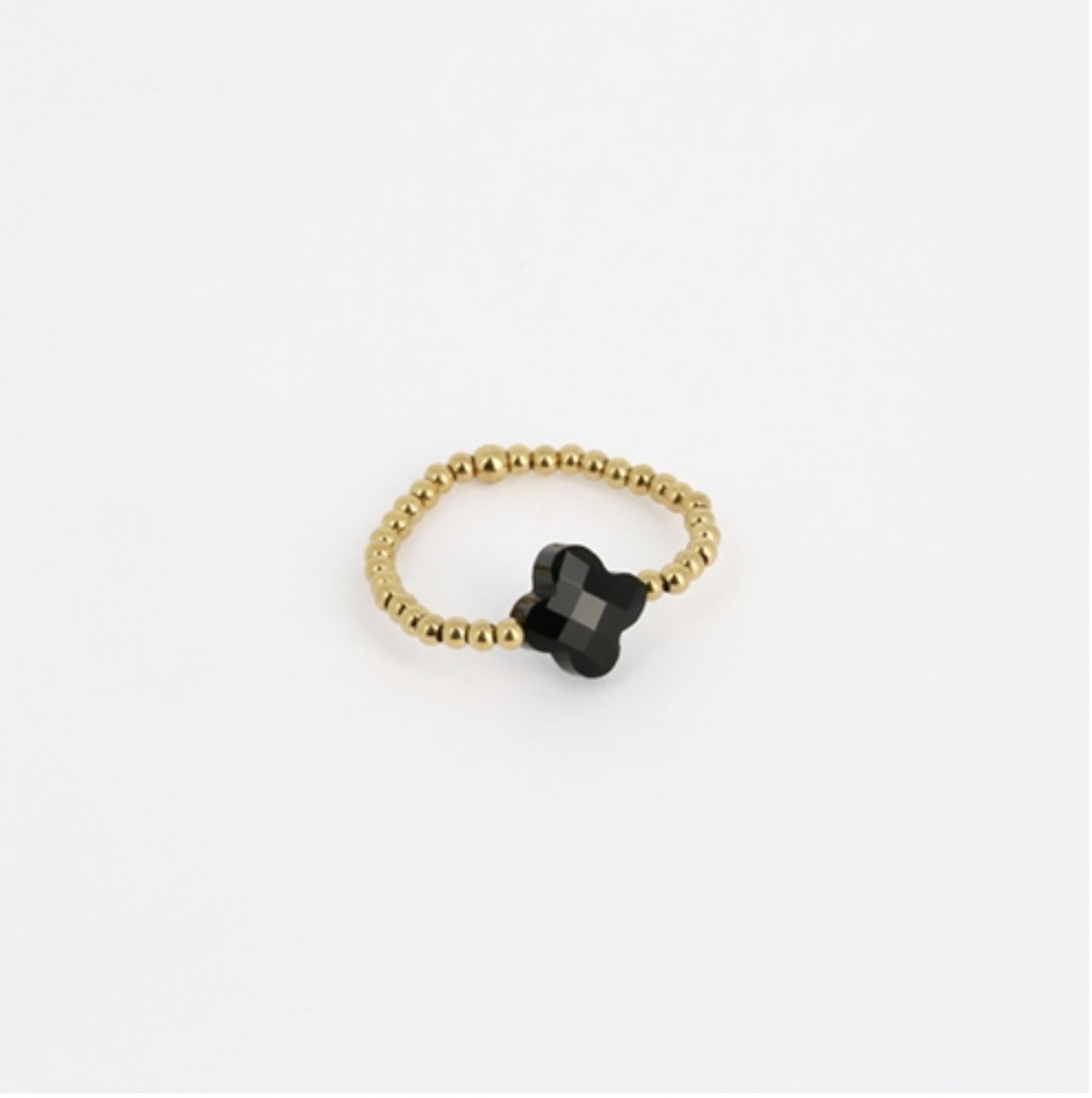 Zag Bijoux Ring Velasquez schwarzer Onyx/Gold