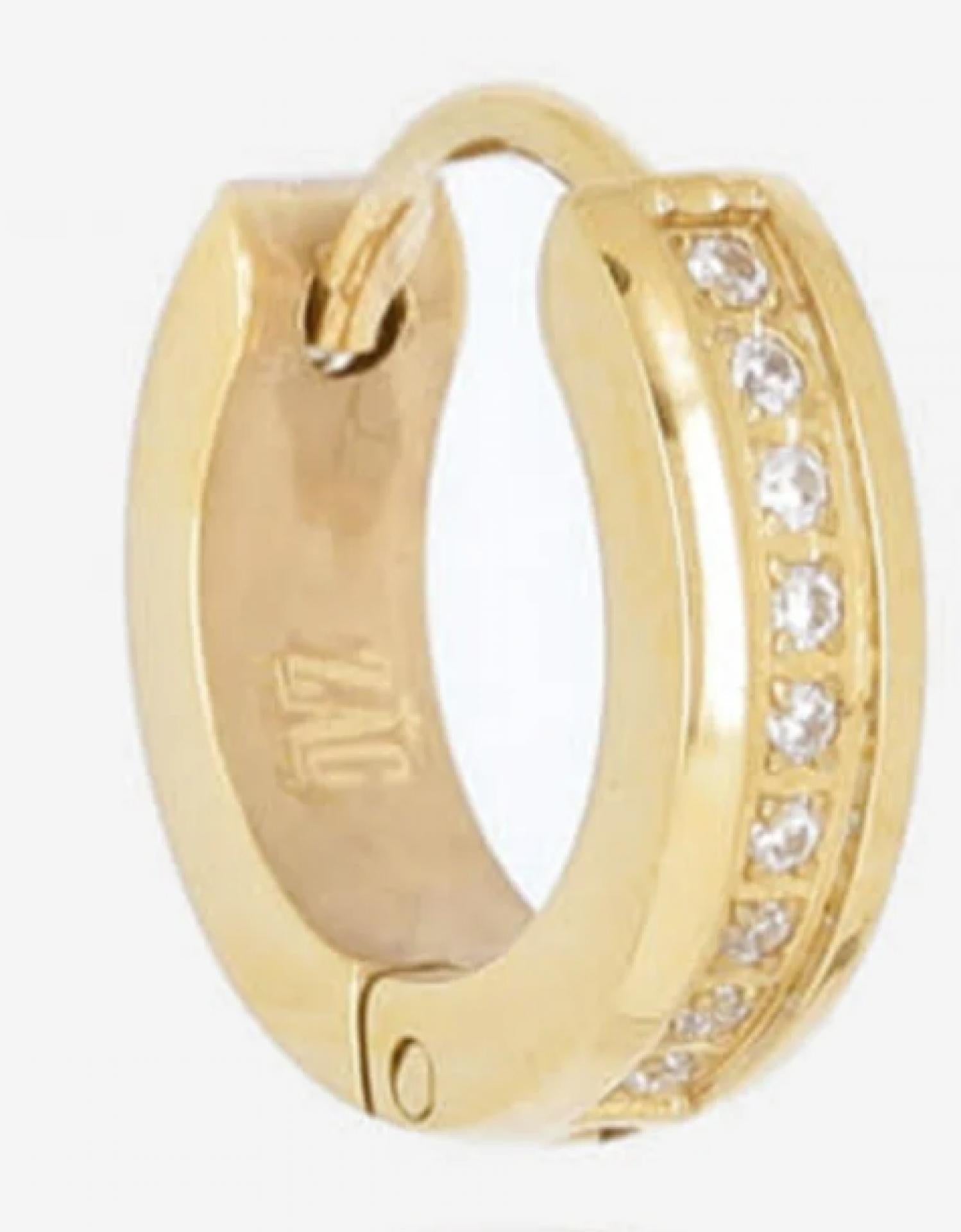 Zag Bijoux einzel Piercing Edelstahl 18kVergoldet