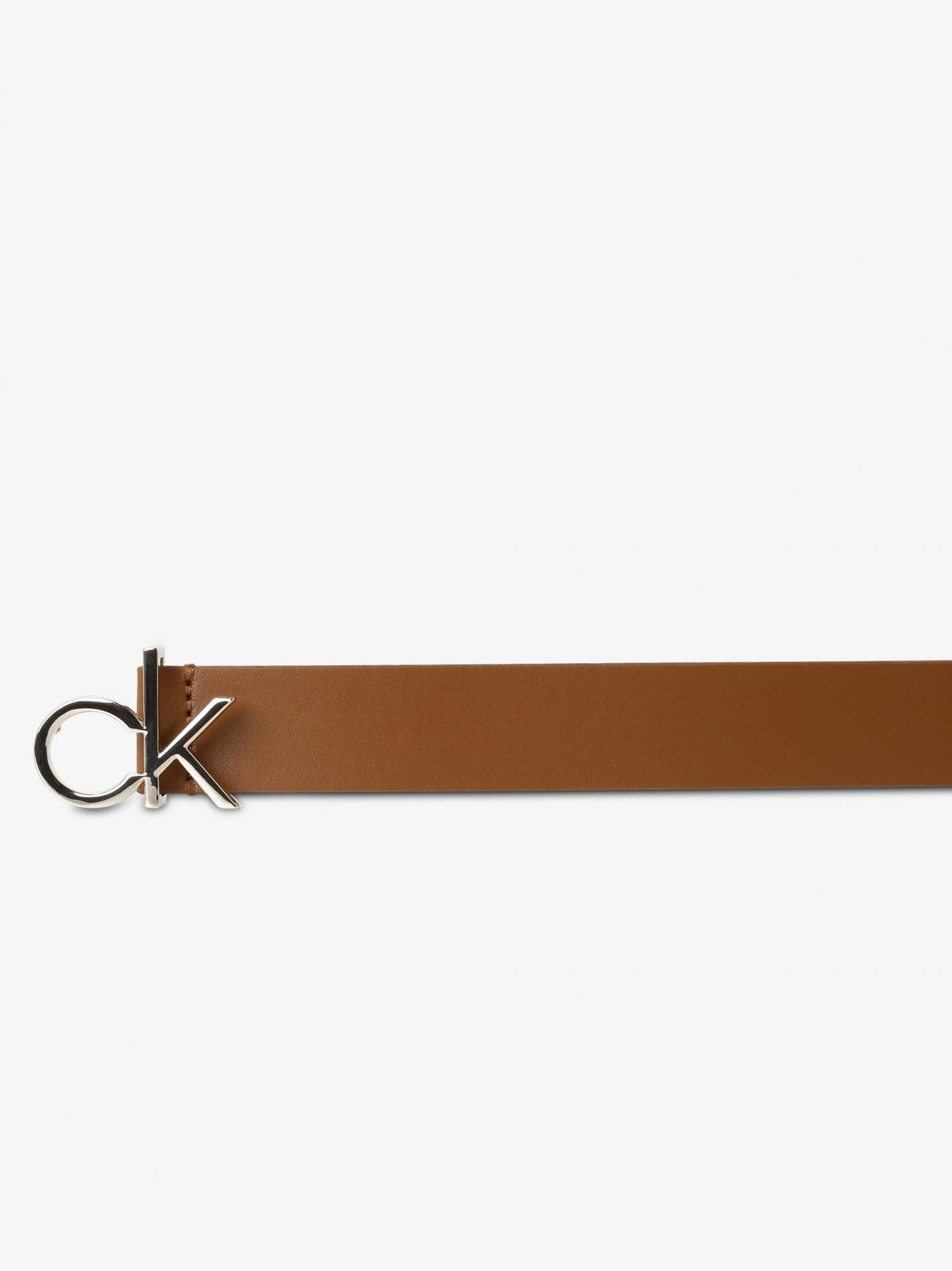 Calvin Klein Gürtel RE-LOCK LOGO BELT Cognac 3cm Länge 75cm