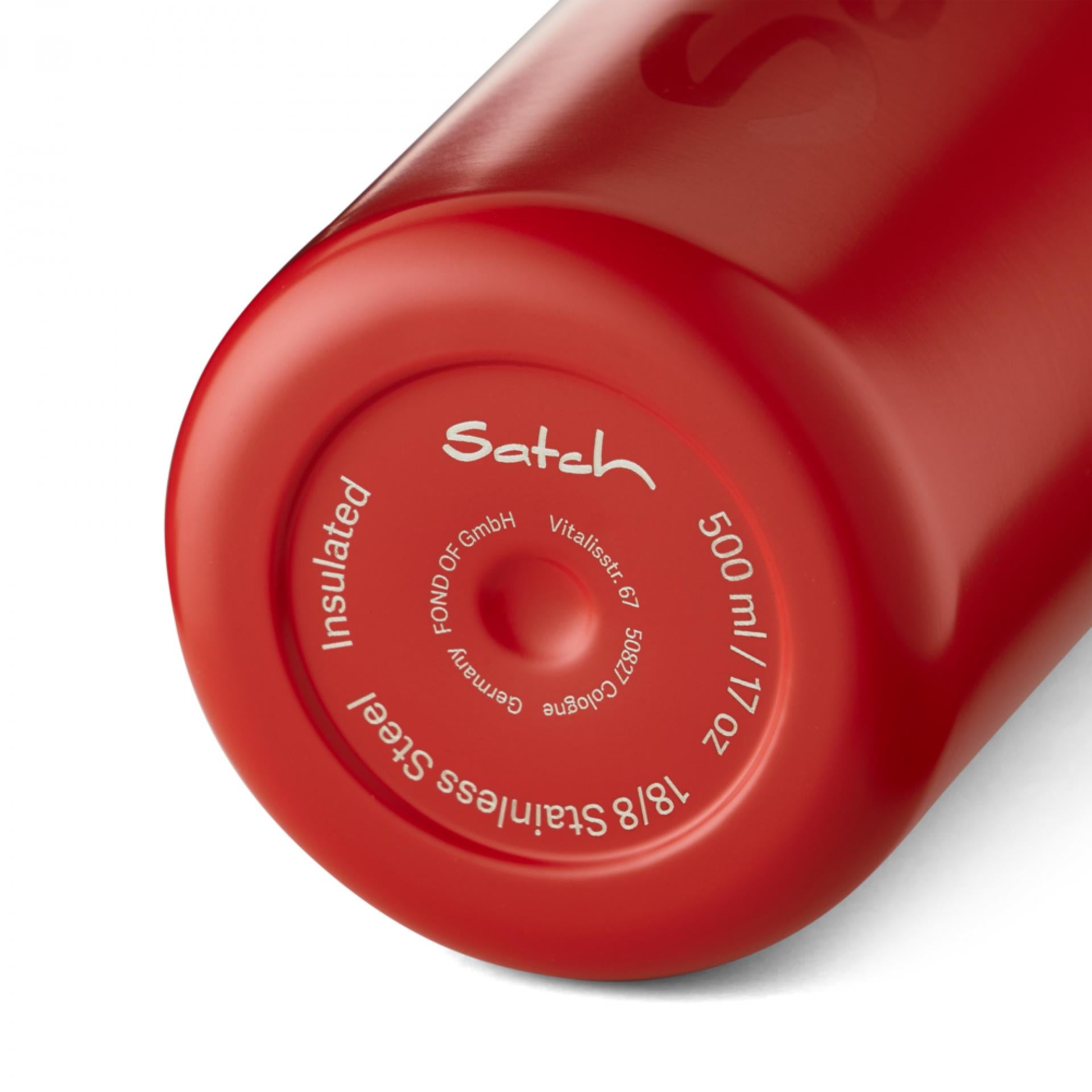 Satch Trinkflasche Edelstahl - Farbe: Rot