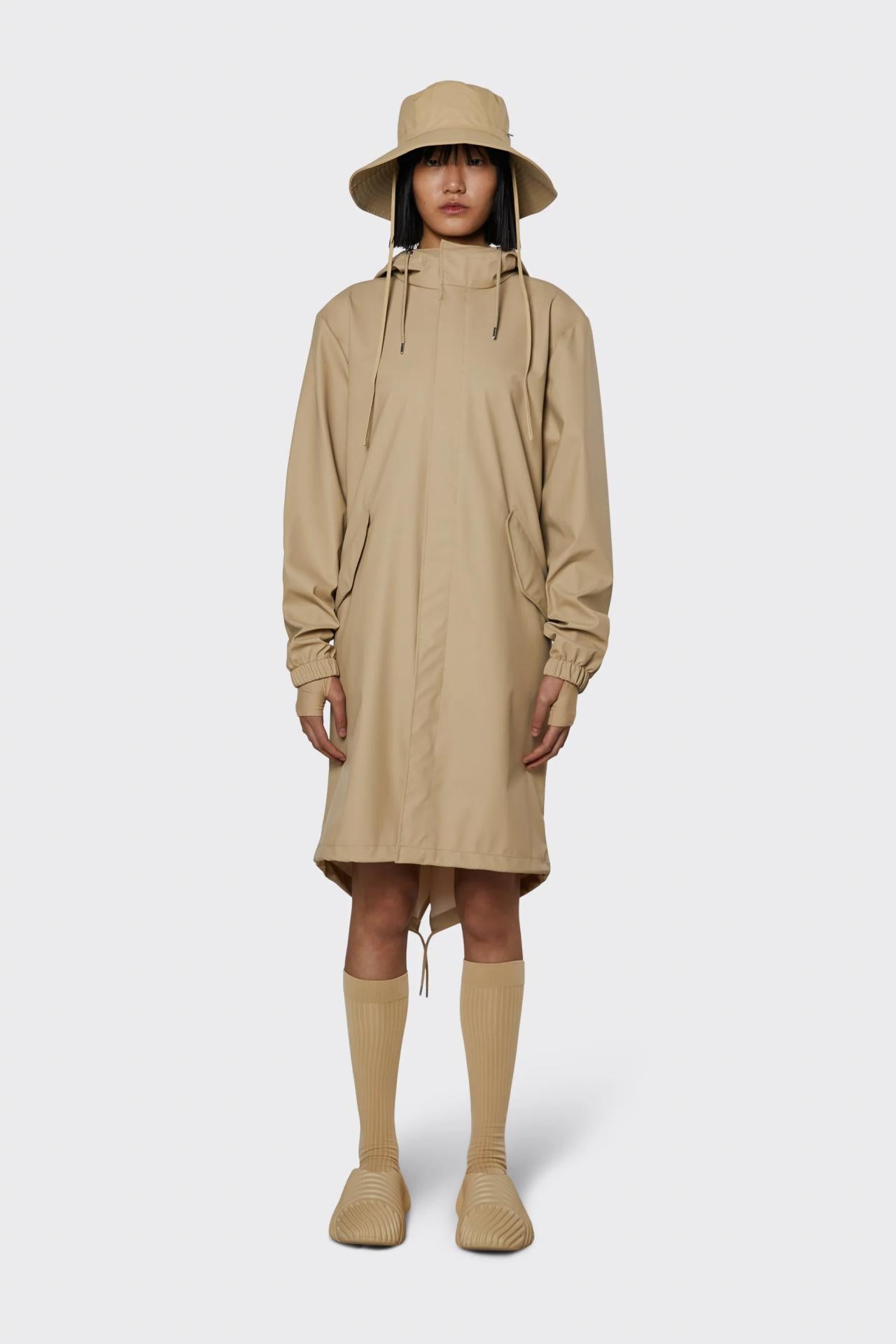 Rains Jacke Fishtail Parka W3 18140-24-L Beige Sand