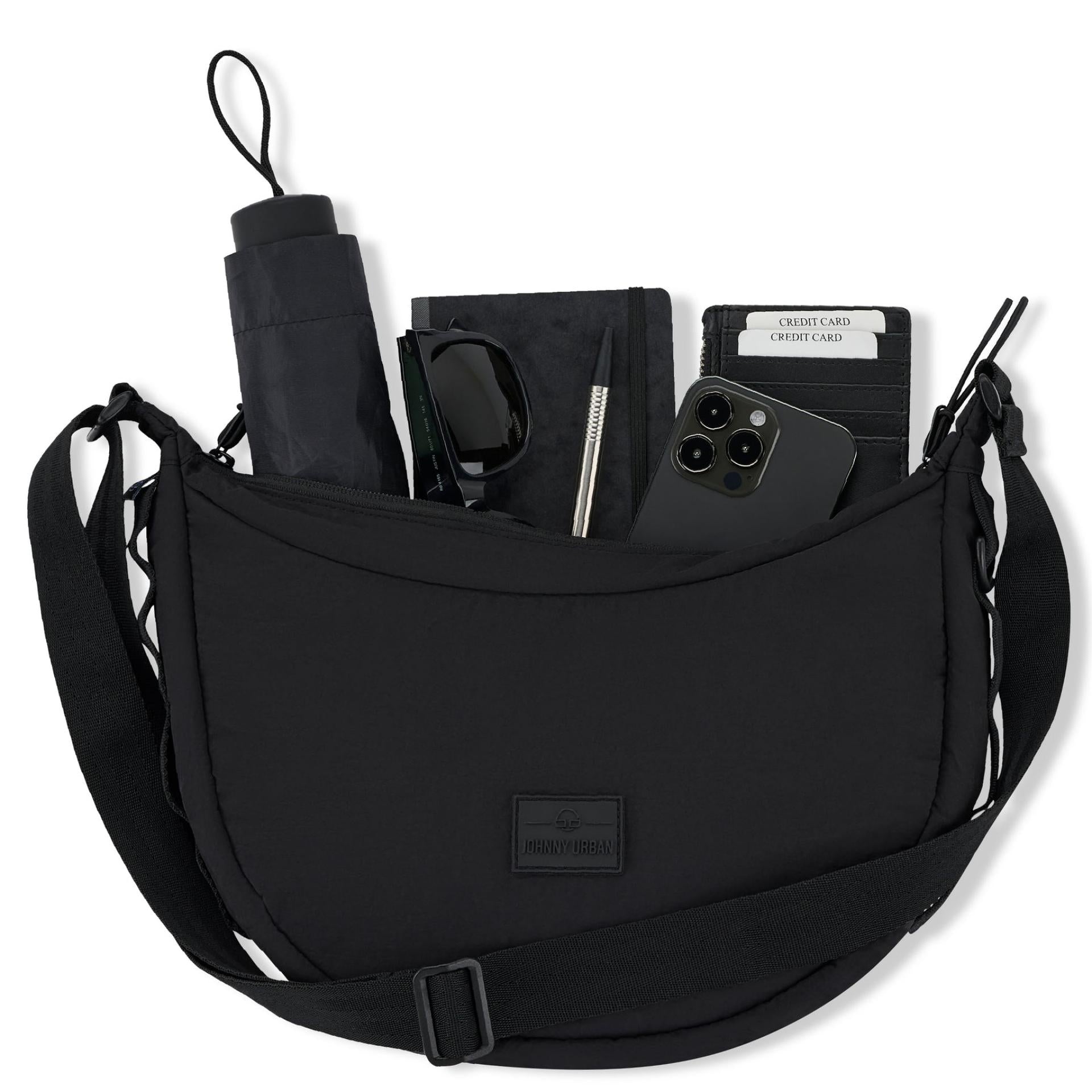 Johnny Urban Kaia Small Half Moon Bag Schwarz