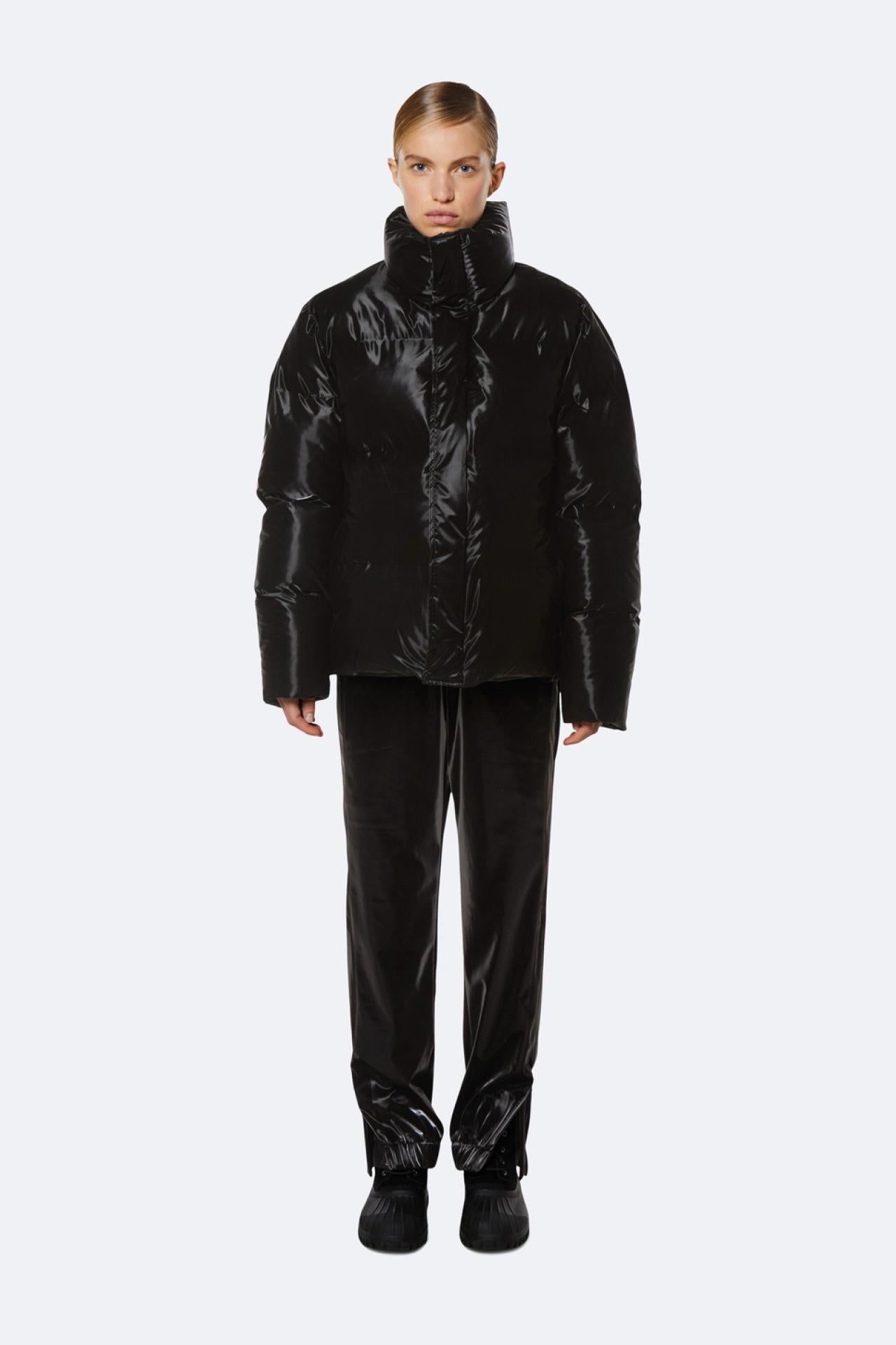 Rains Winterjacke Boxy Puffer Jacket S/M Velvet Black