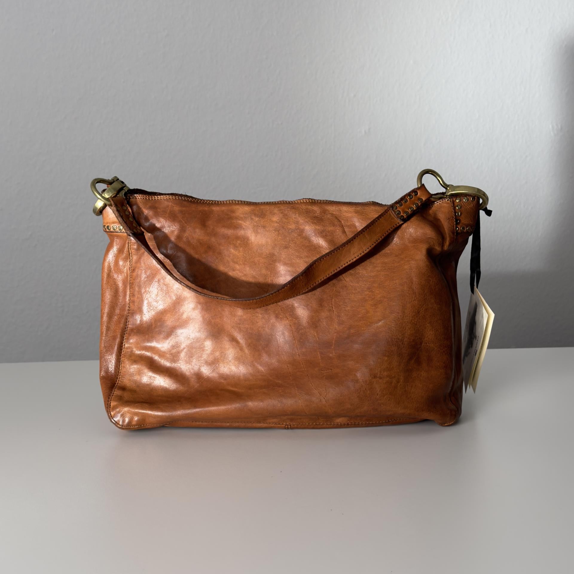 Campomaggi Shoulder Bag Horizontal Large - Farbe: Cognac