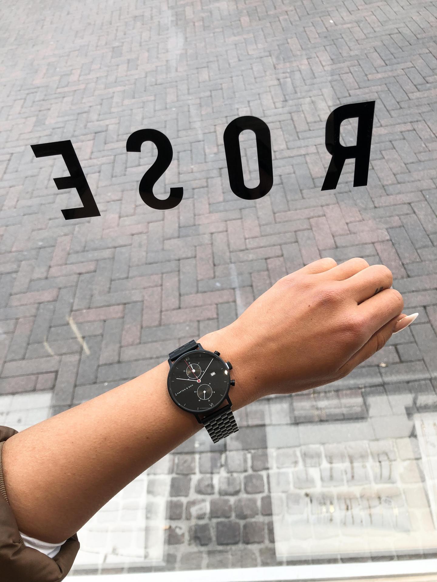 Uhr Chrono Black Midnight Steel Schwarz 40 mm