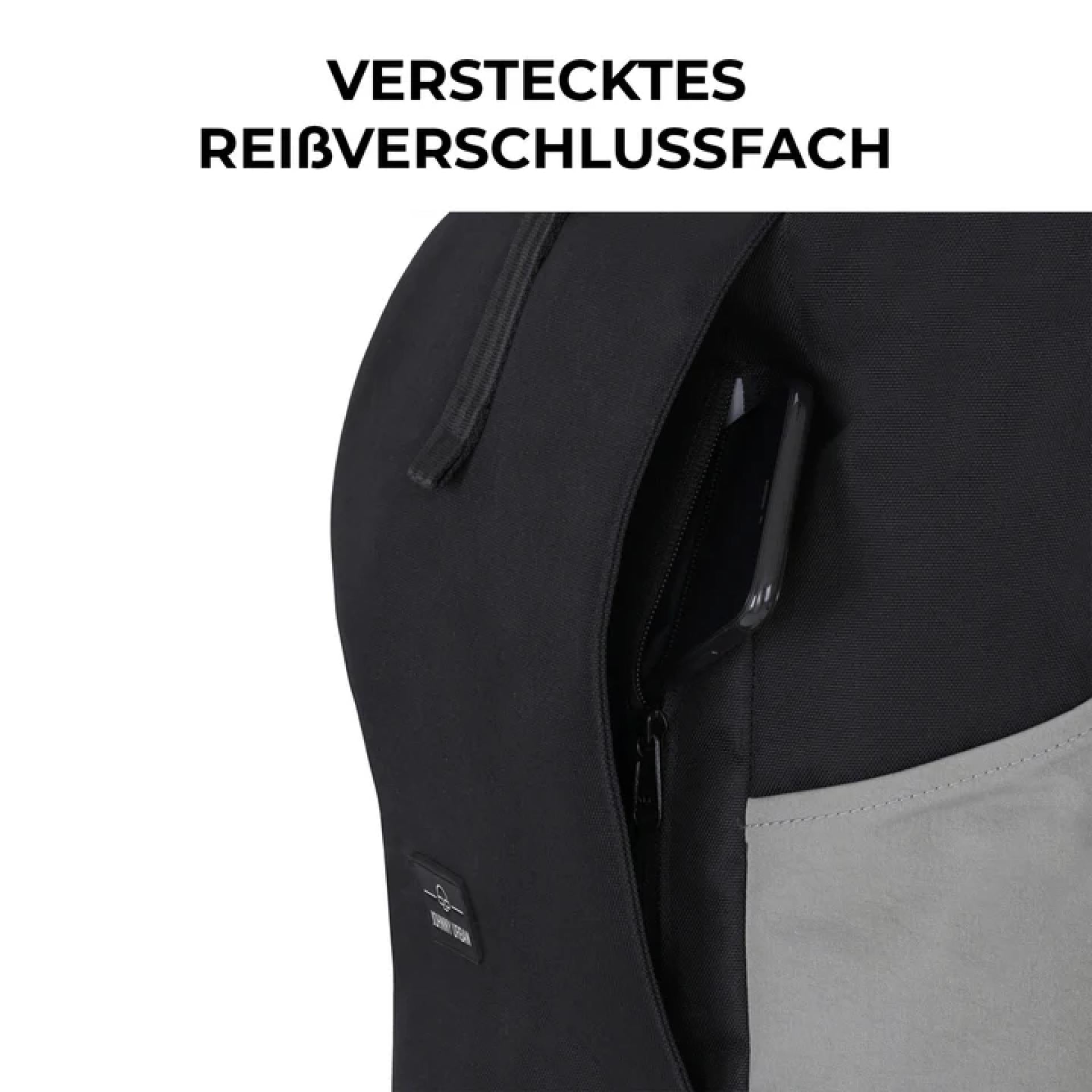 Johnny Urban Allen Medium Rucksack Schwarz-Rosa