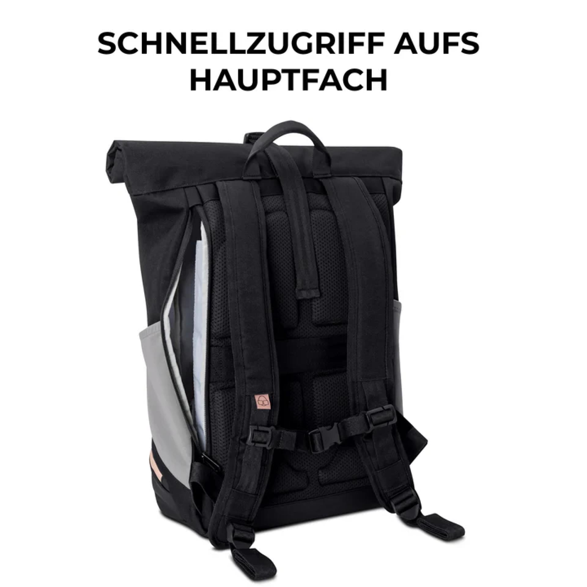 Johnny Urban Allen Medium Rucksack Schwarz-Rosa